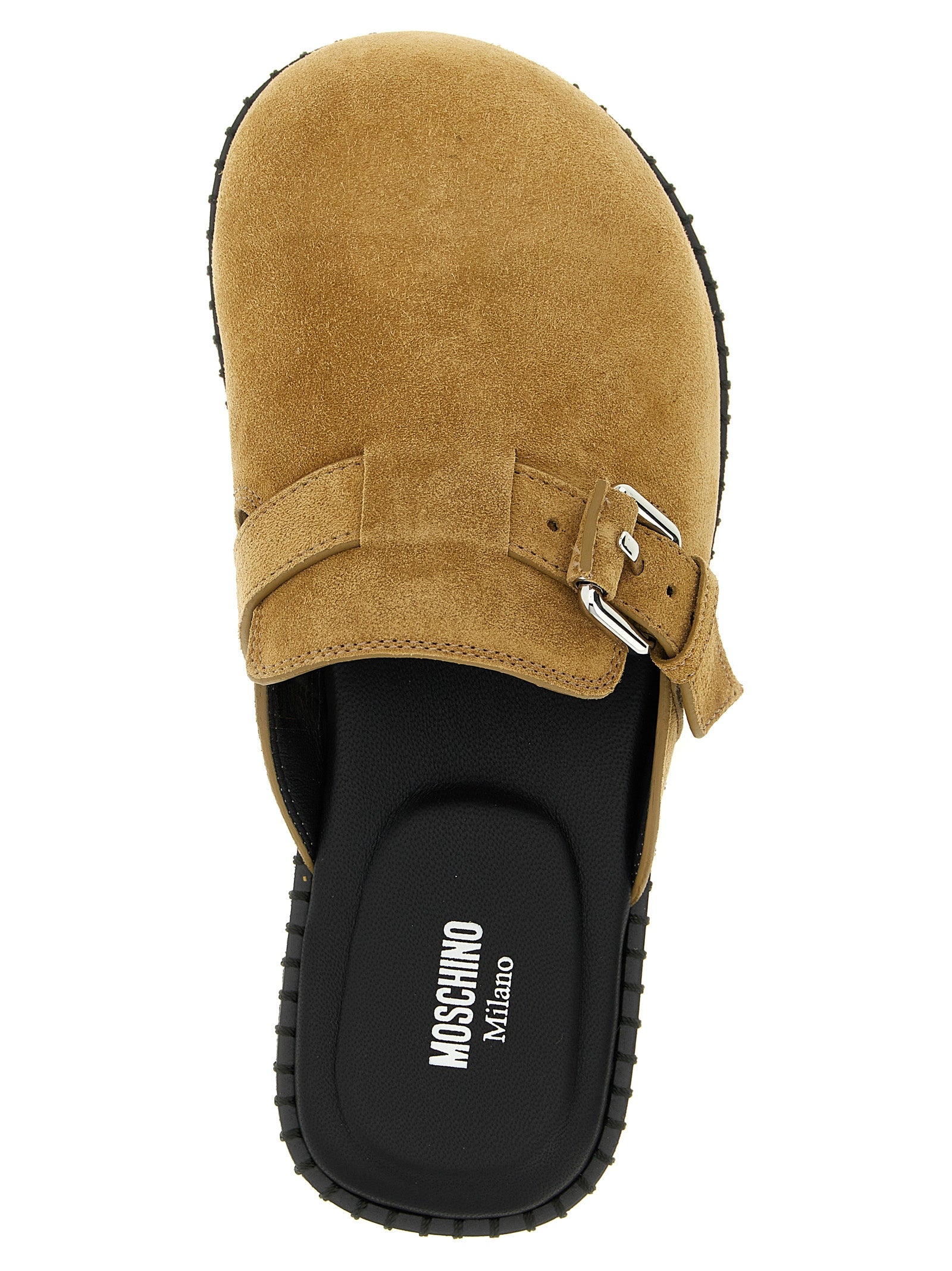 Moschino Beige Leather Clogs Moschino