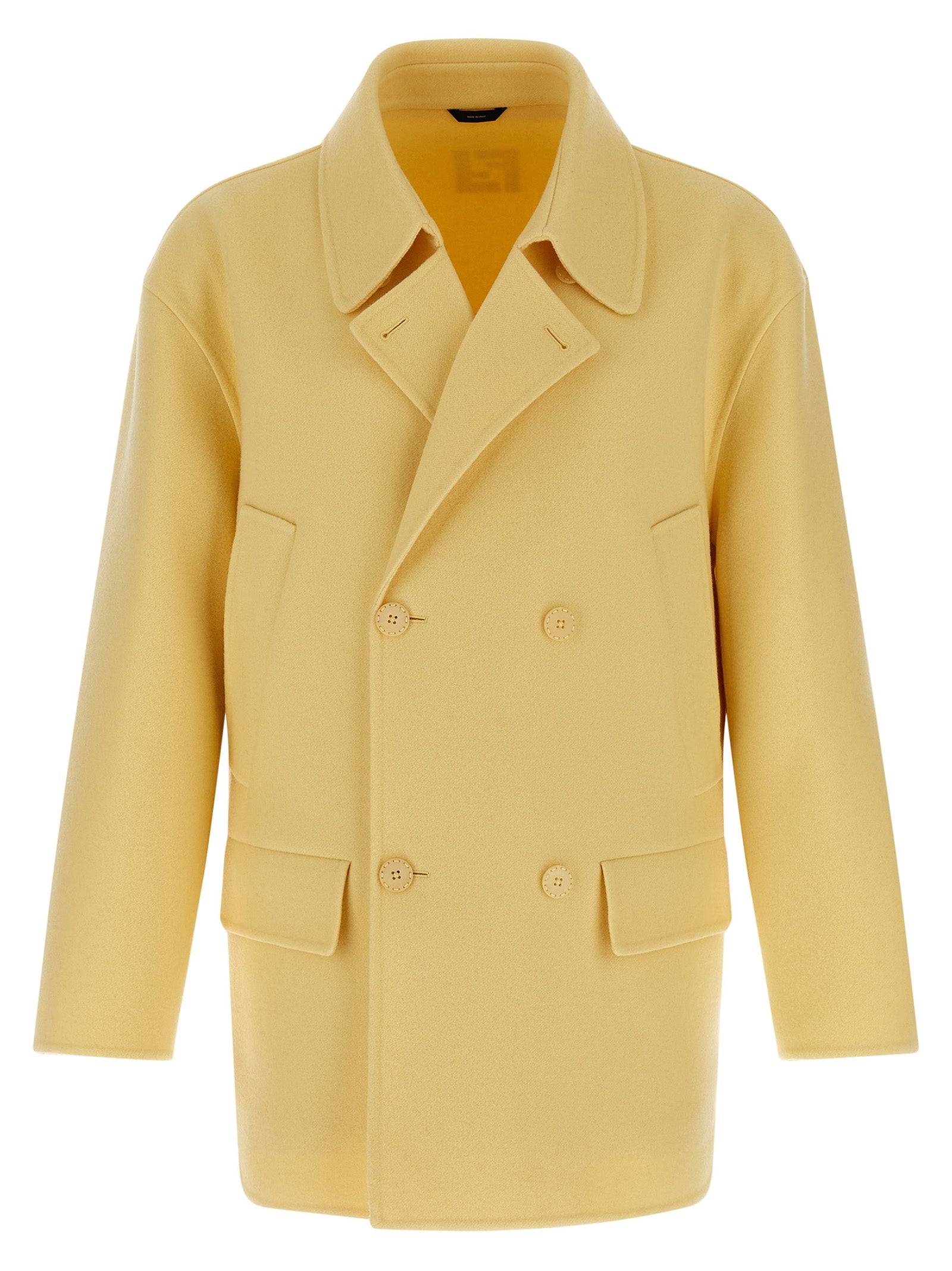 Fendi Bicolor Virgin Wool Coat Fendi