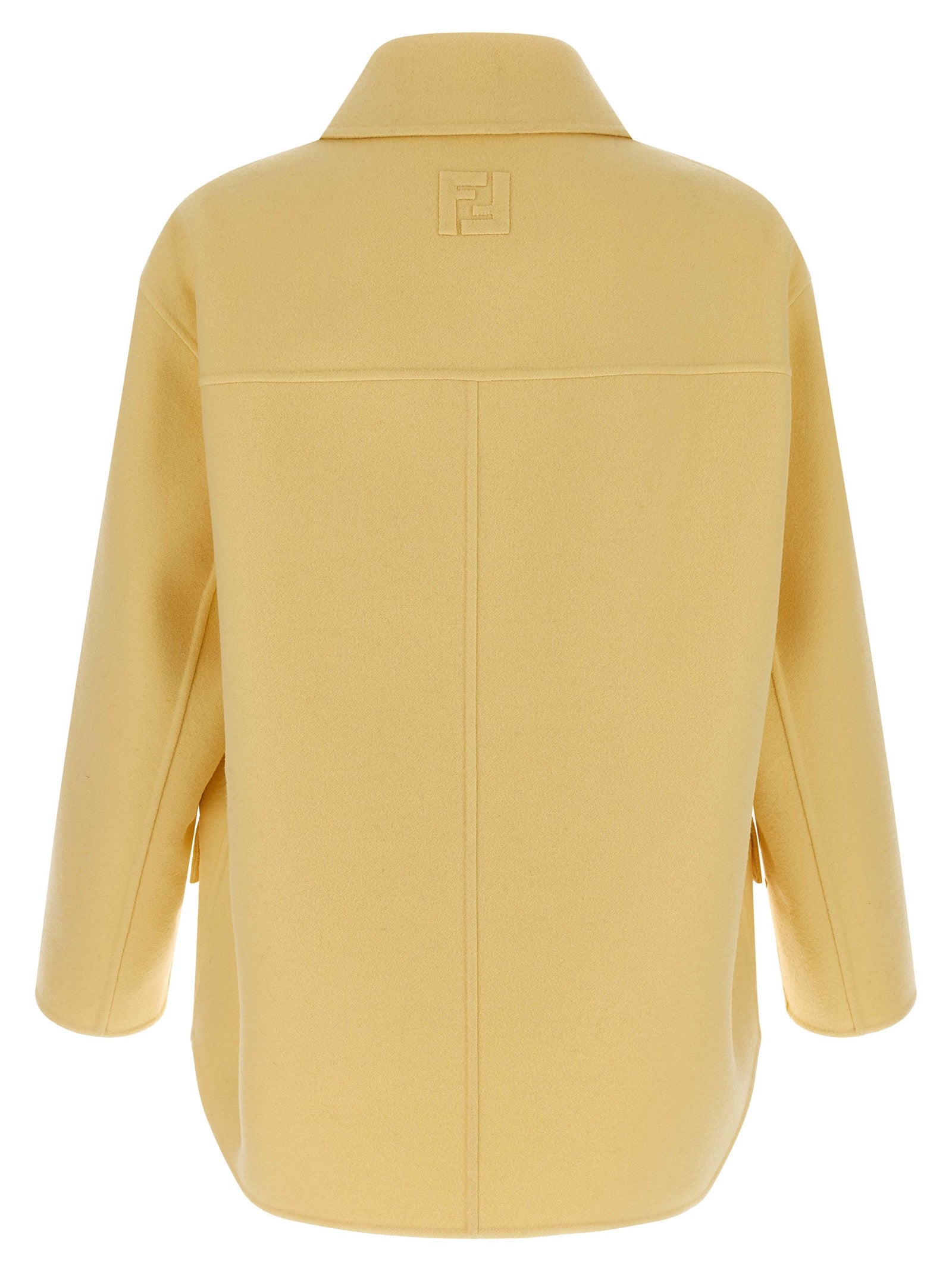 Fendi Bicolor Virgin Wool Coat Fendi