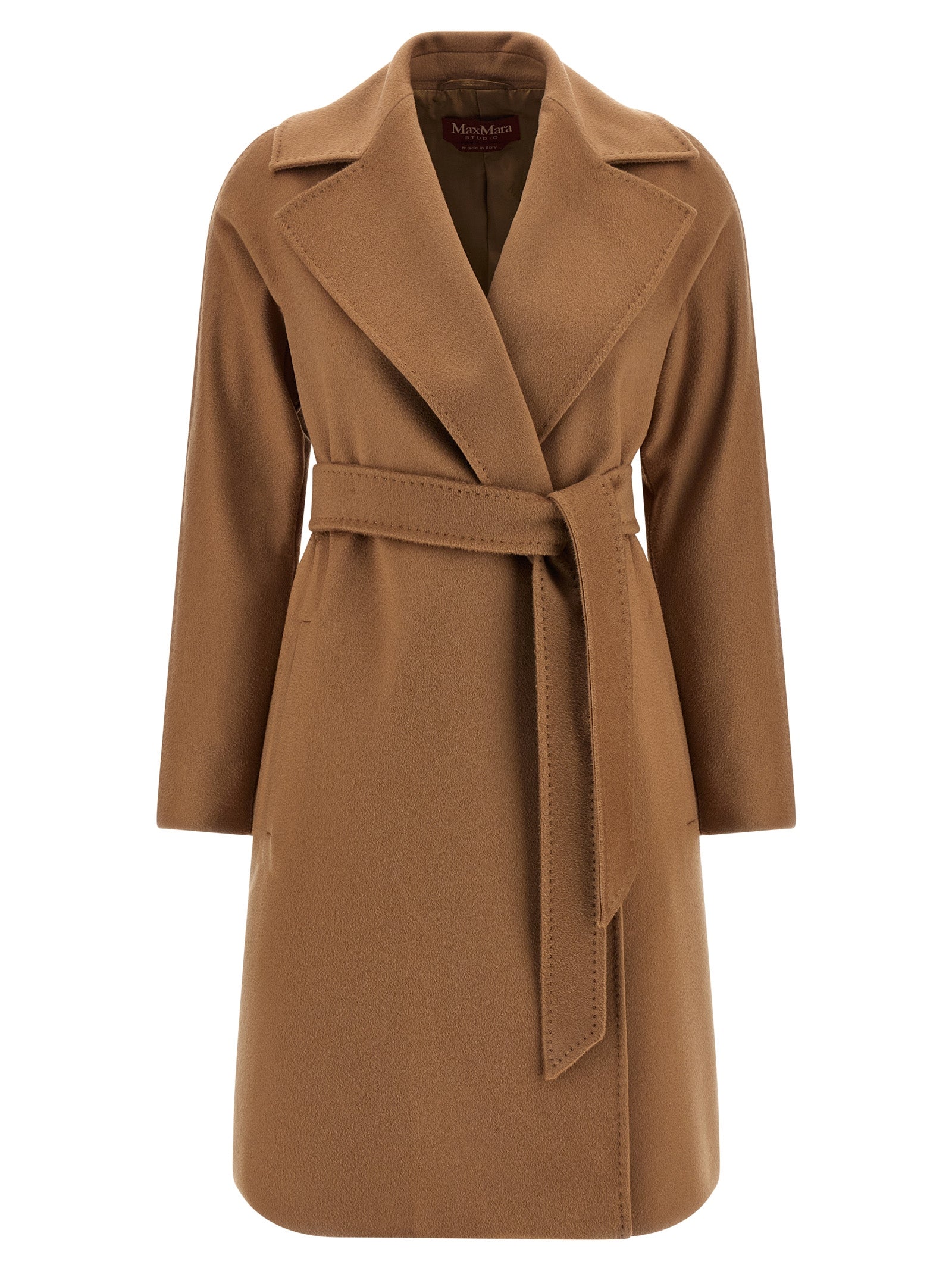Max Mara Brown Virgin Wool Coat Max Mara