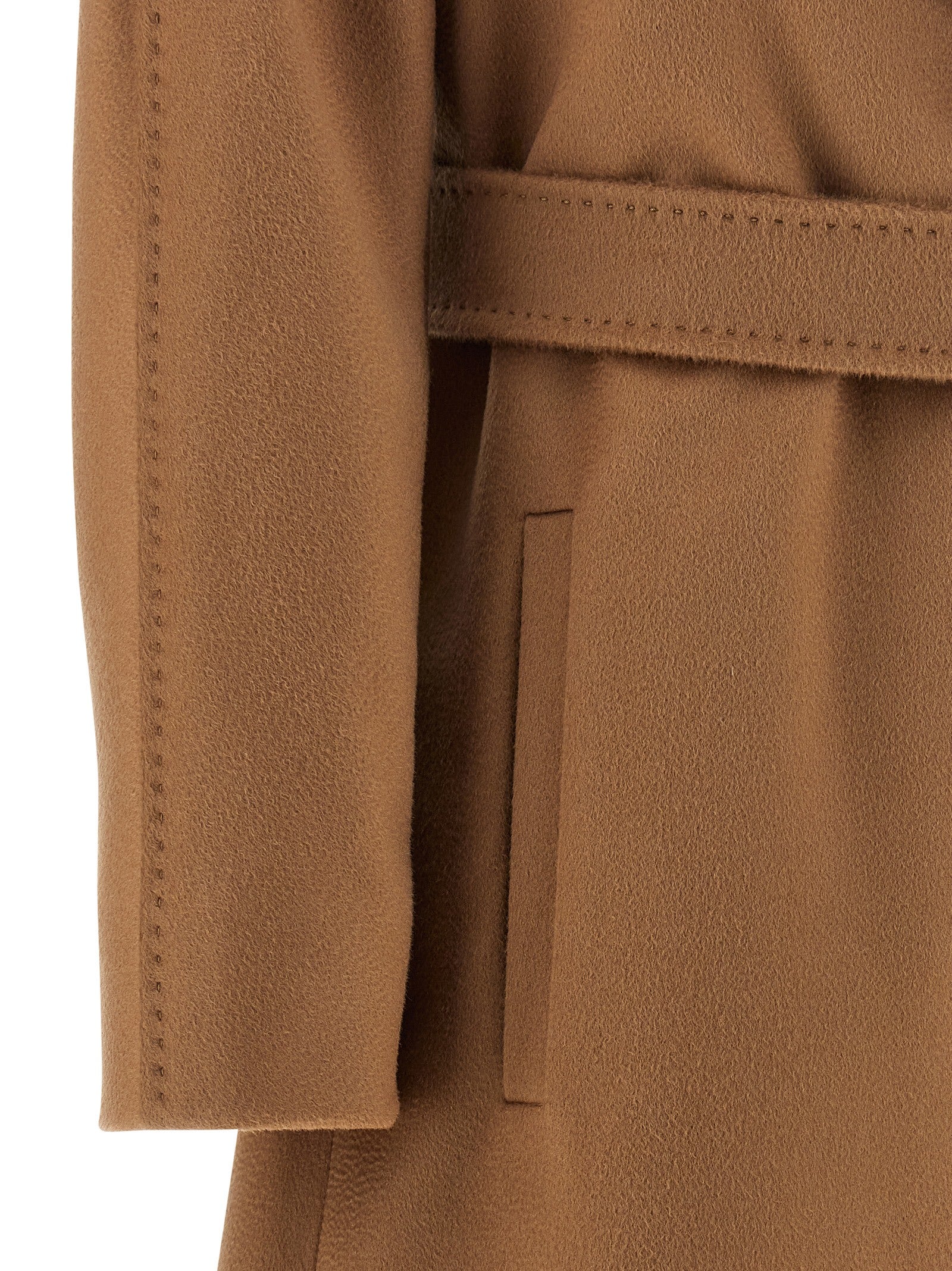 Max Mara Brown Virgin Wool Coat Max Mara