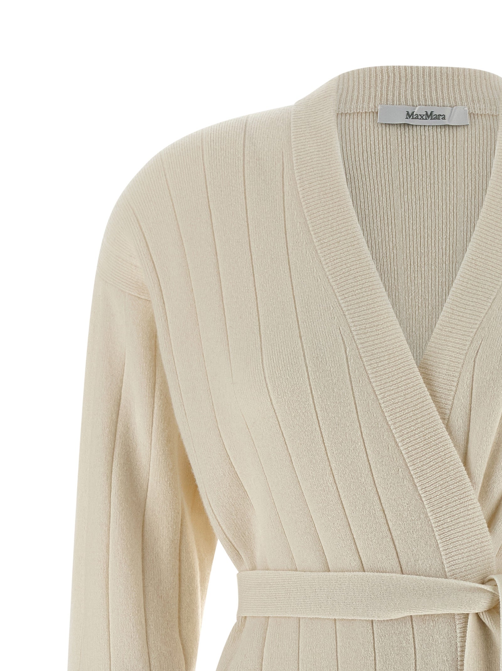 Max Mara White Cashmere Cardigan Max Mara