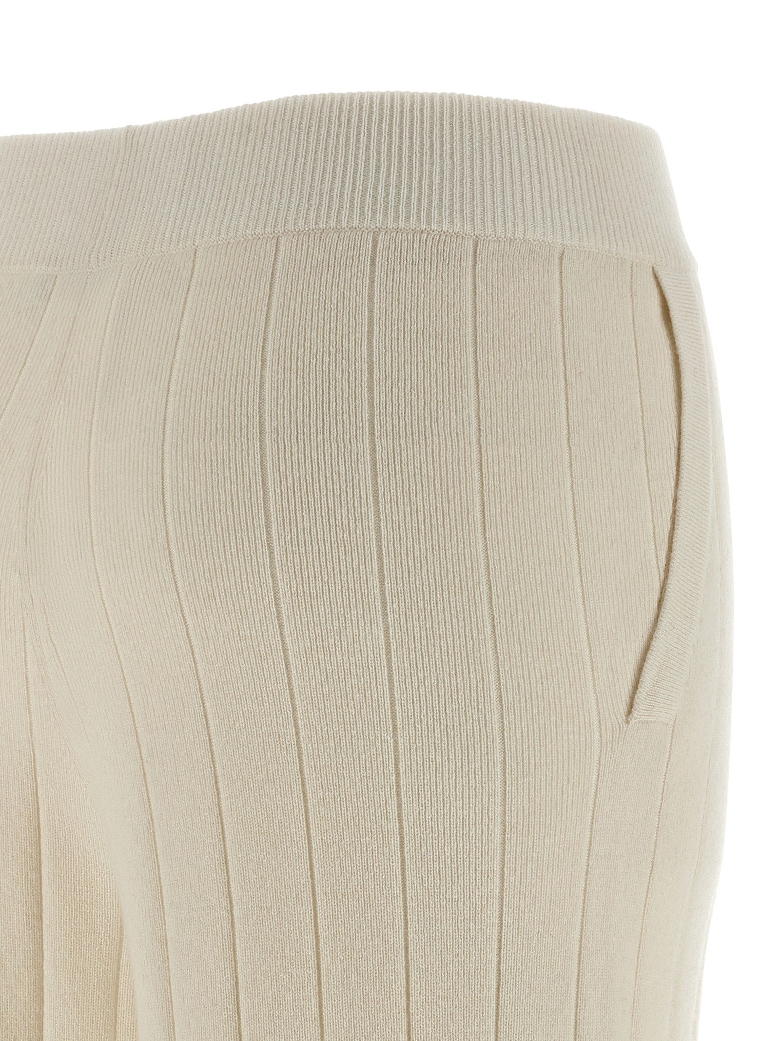 Max Mara White Cashmere Joggers (Workout Pants) Max Mara