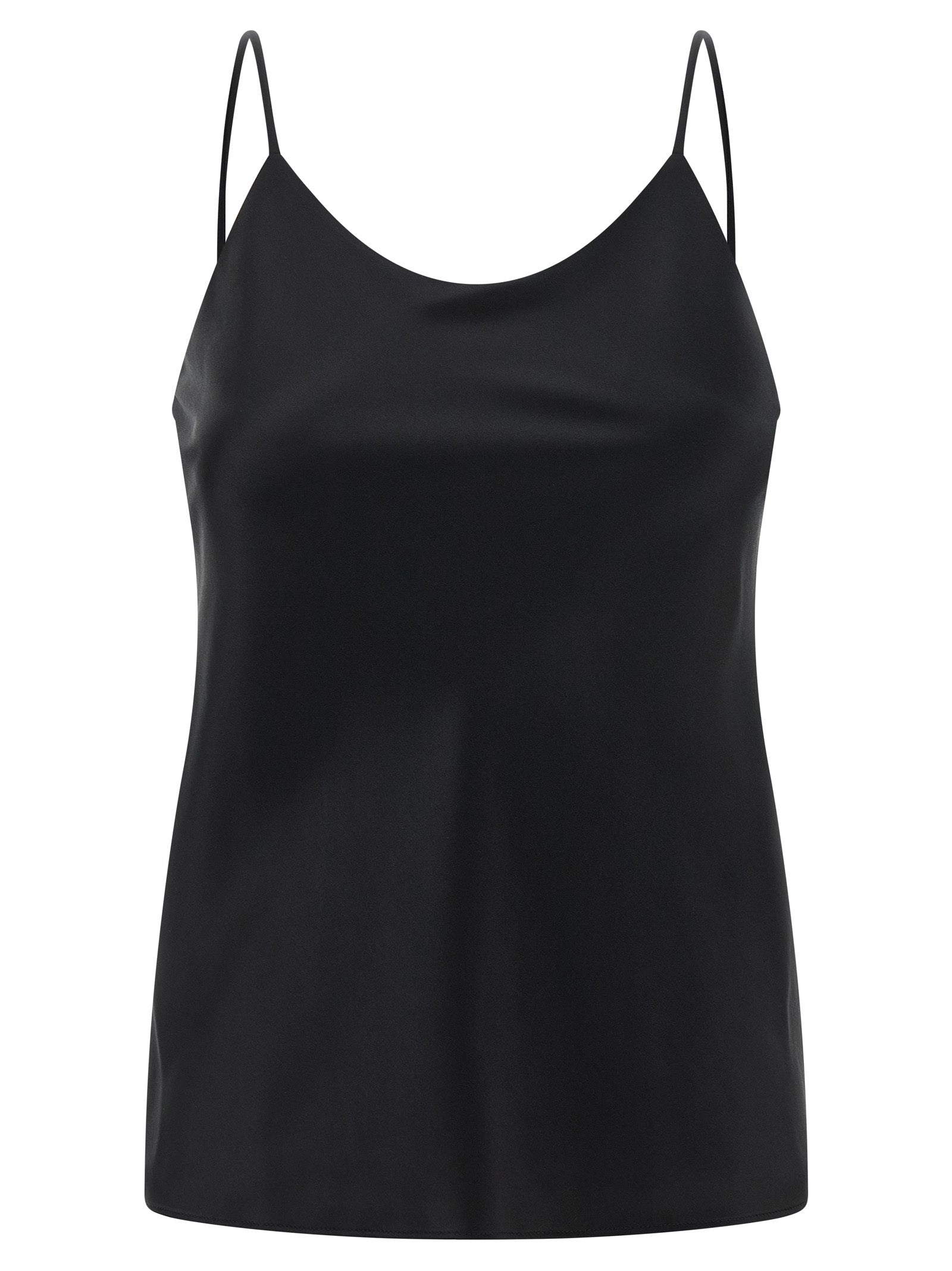 Max Mara Black Silk Tank Tops Max Mara