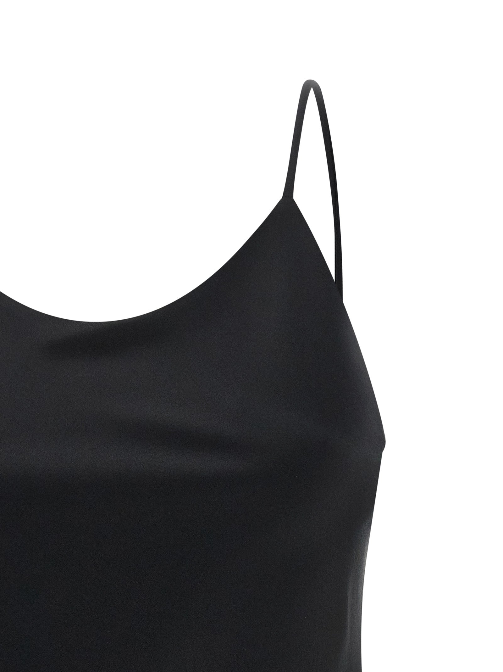 Max Mara Black Silk Tank Tops Max Mara