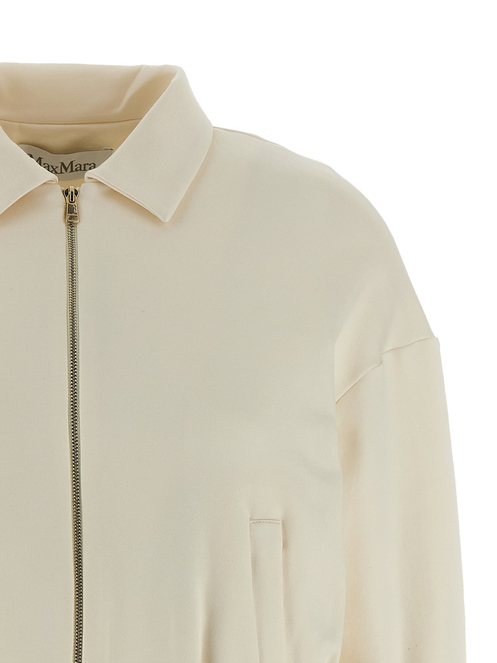 Max Mara White Silk Sweatshirt Max Mara