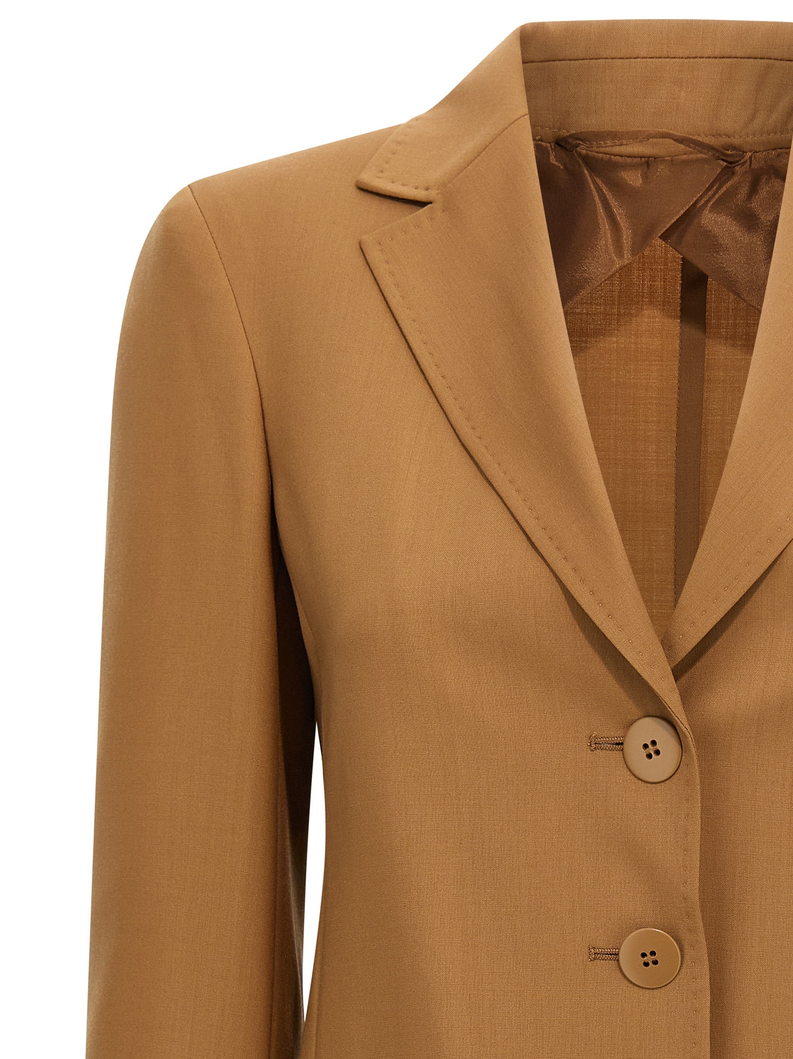 Max Mara Brown Virgin Wool Blazer Max Mara