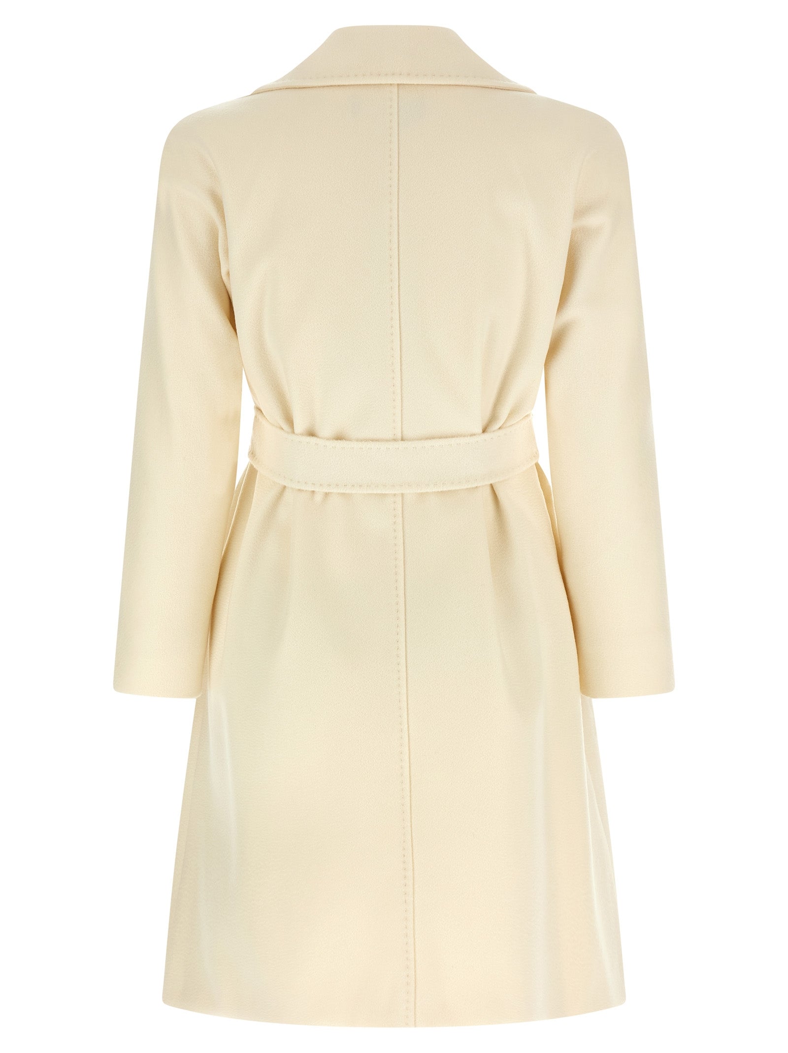 Max Mara White Virgin Wool Coat Max Mara