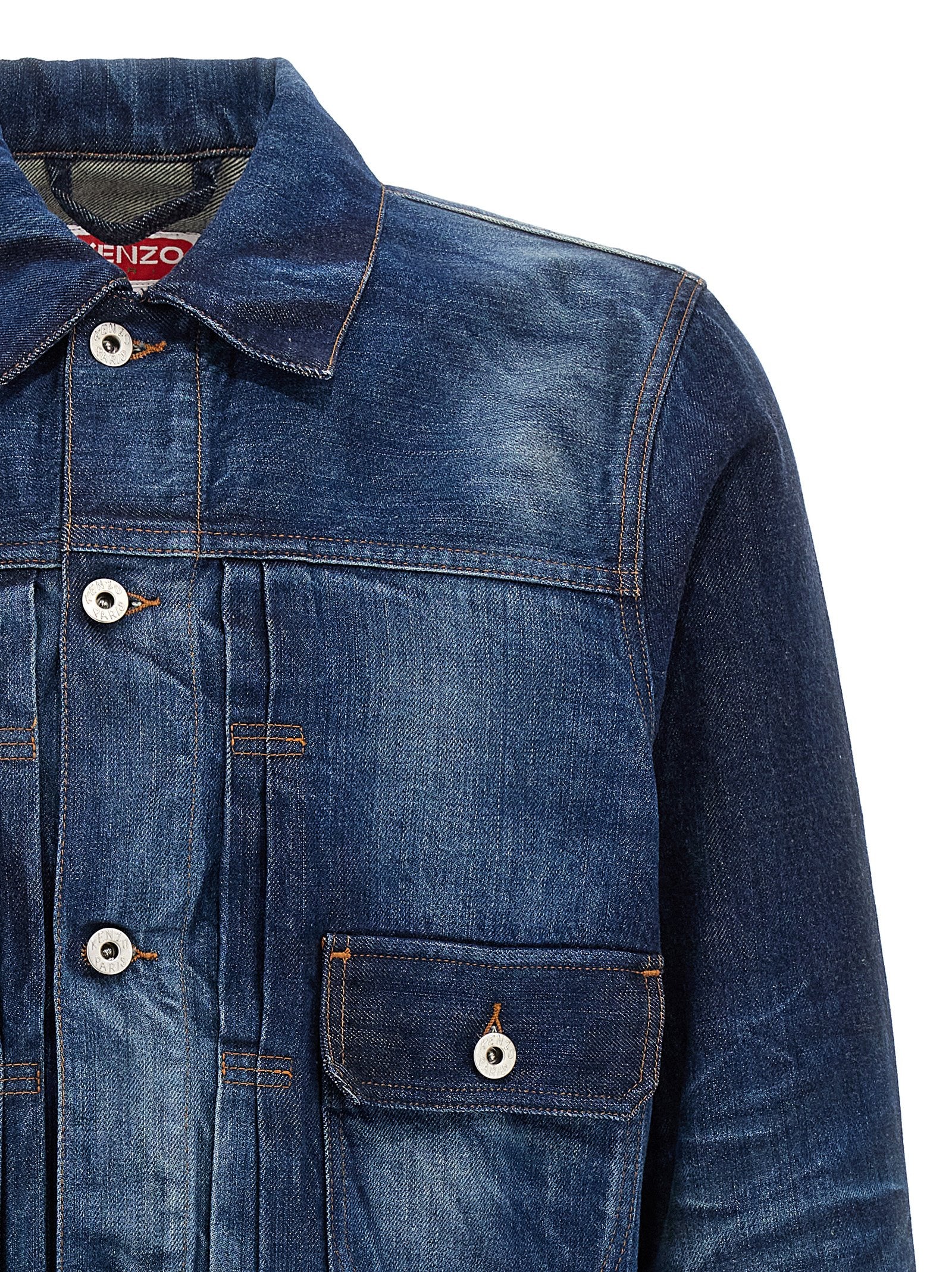 Kenzo Blue Cotton Denim Jacket Kenzo