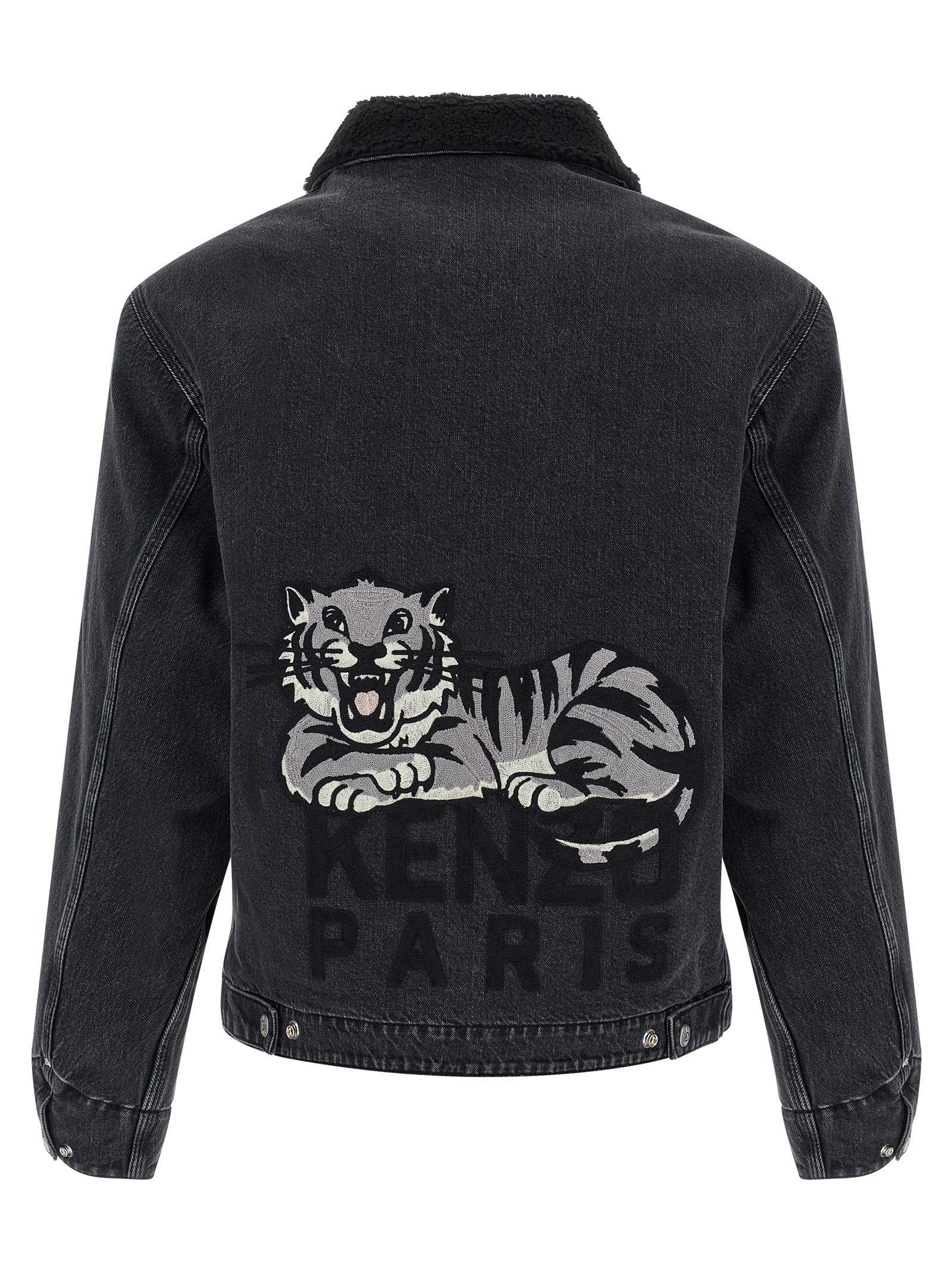 Kenzo Black Cotton Denim Jacket Kenzo