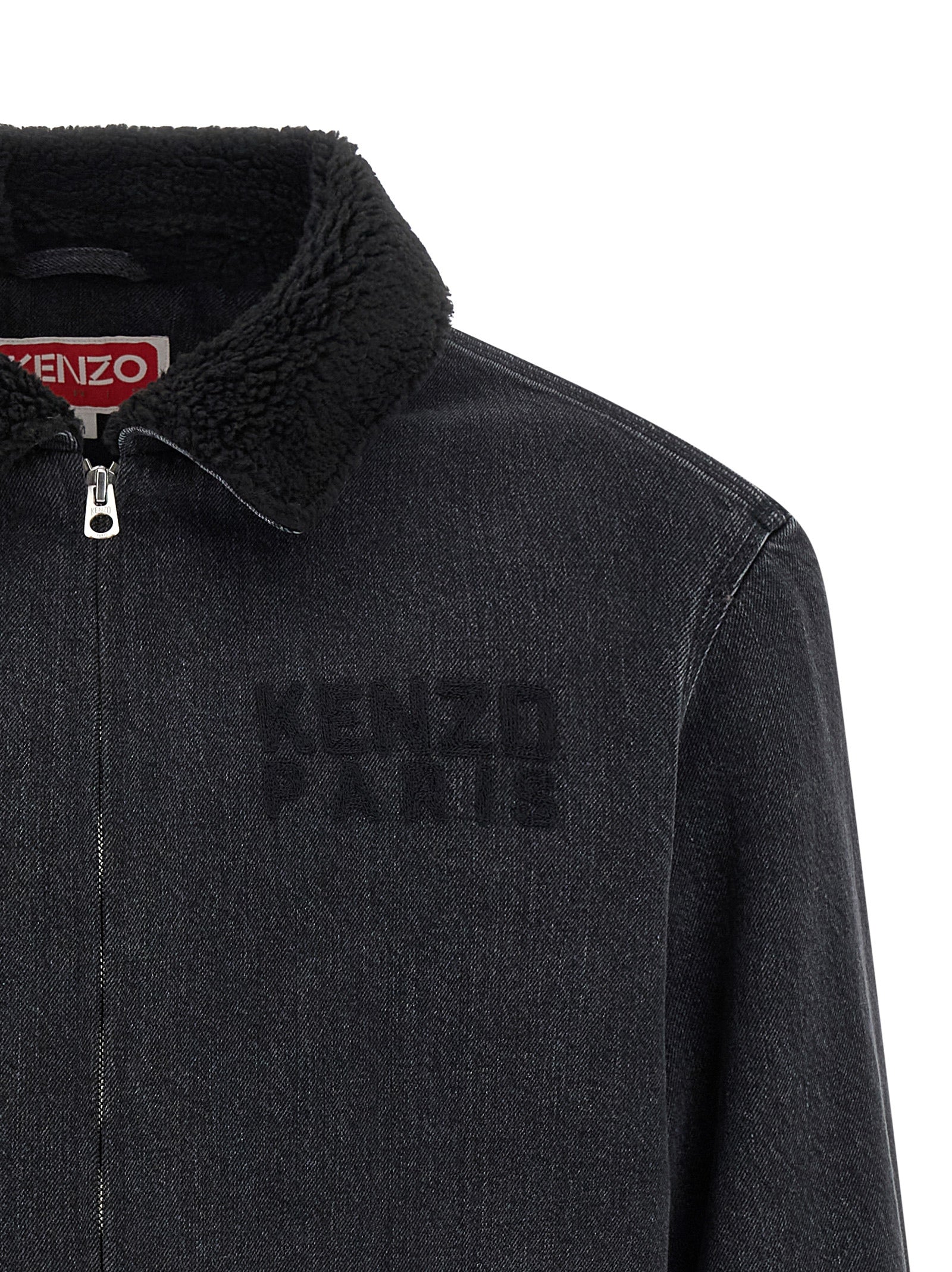 Kenzo Black Cotton Denim Jacket Kenzo