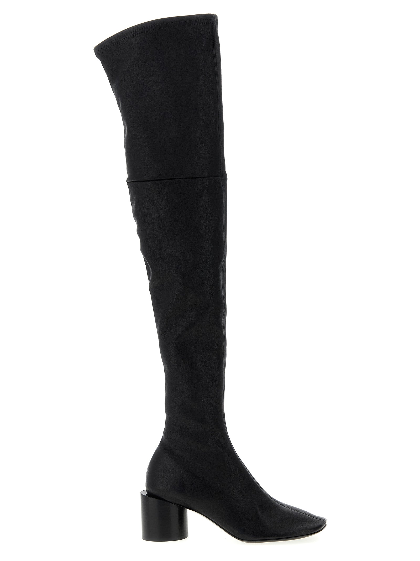 Jil Sander Black Leather Over The Knee Jil Sander