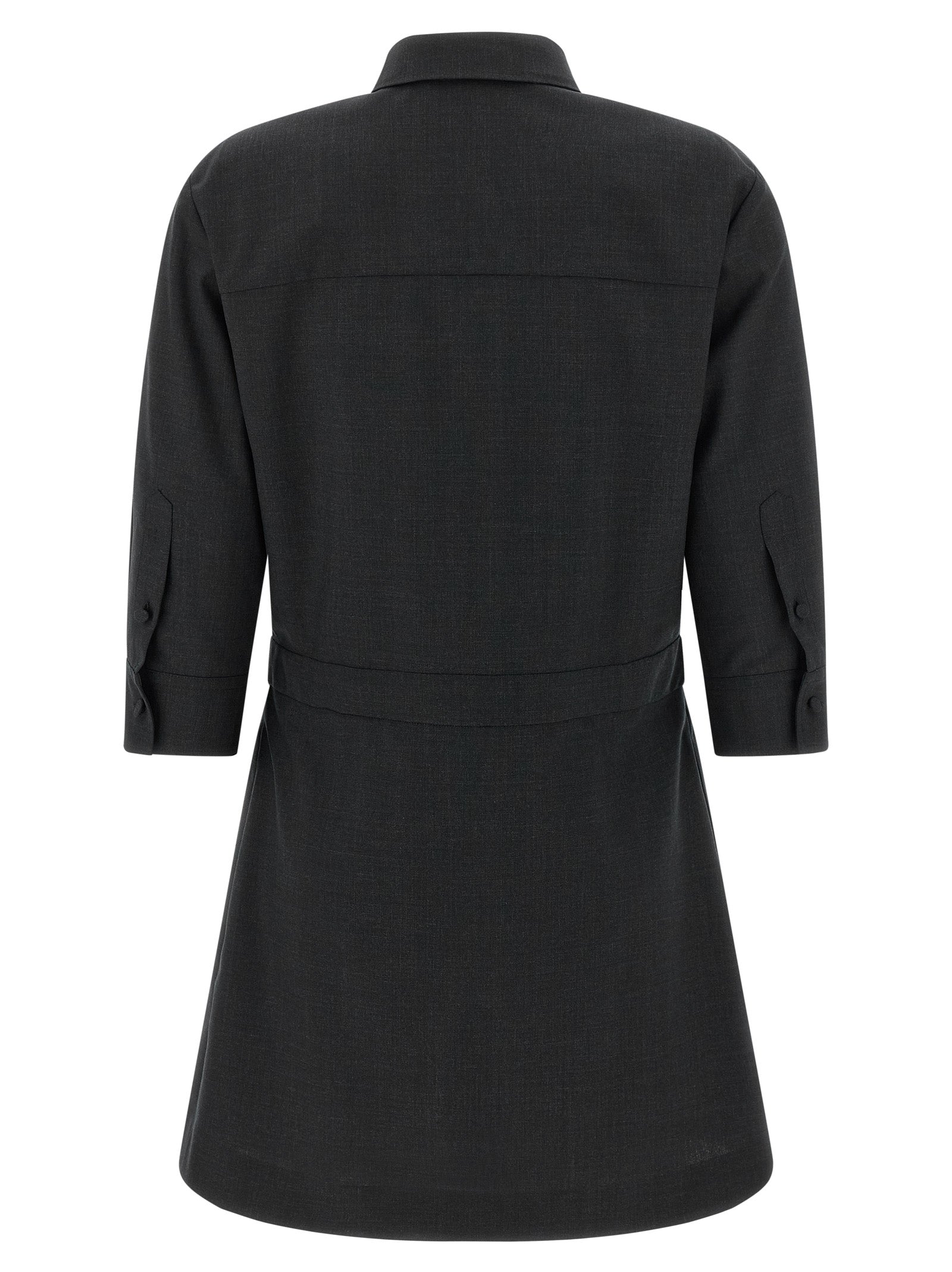 Gucci Gray Wool Short Dress Gucci