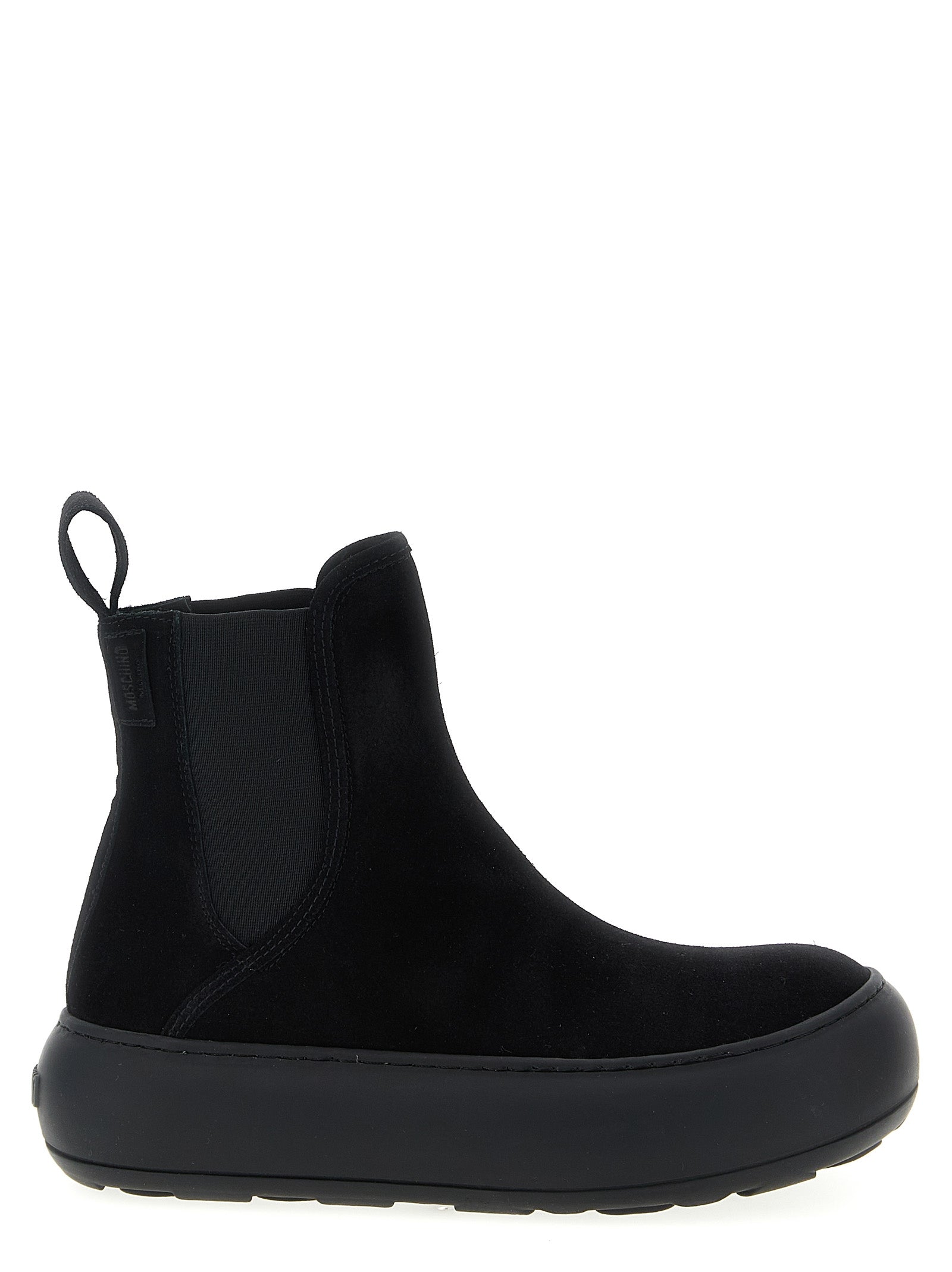 Moschino Black Calfskin Chelsea Boots Moschino