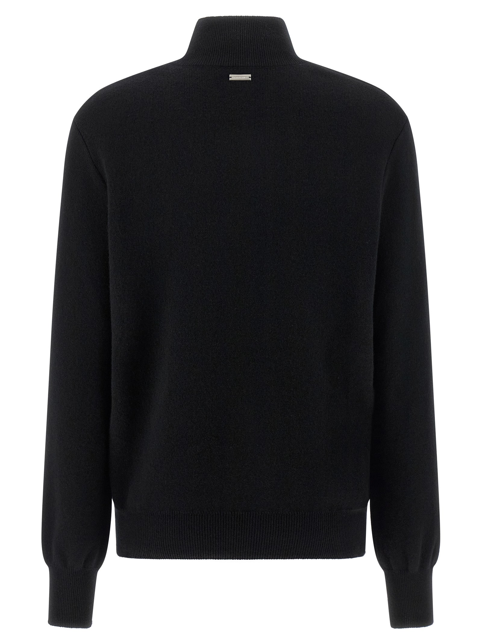 Ferragamo Black Virgin Wool Cardigan Ferragamo