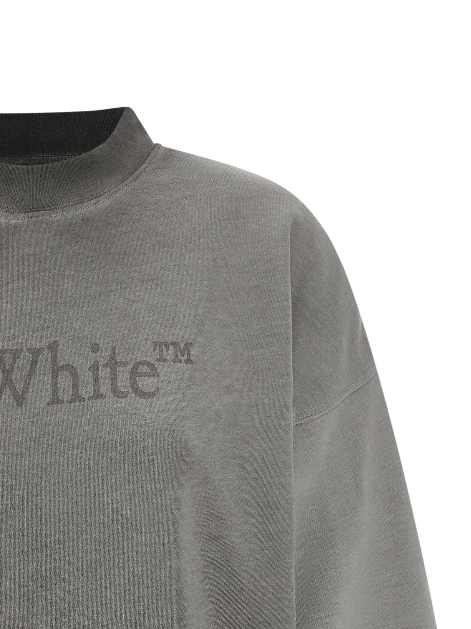 Off-White Gray Cotton Sweatshirt Off-White