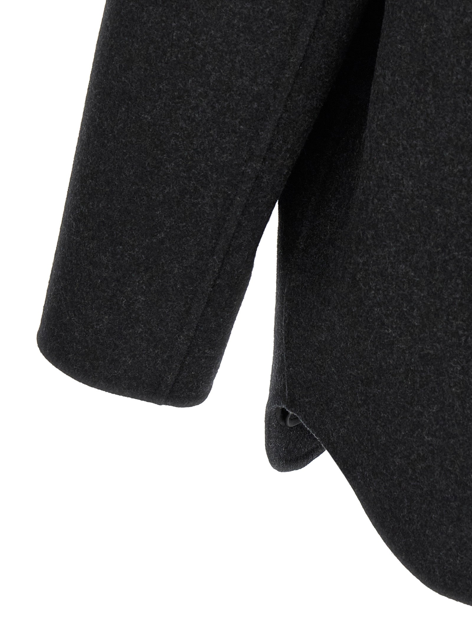 Fendi Gray Virgin Wool Coat Fendi