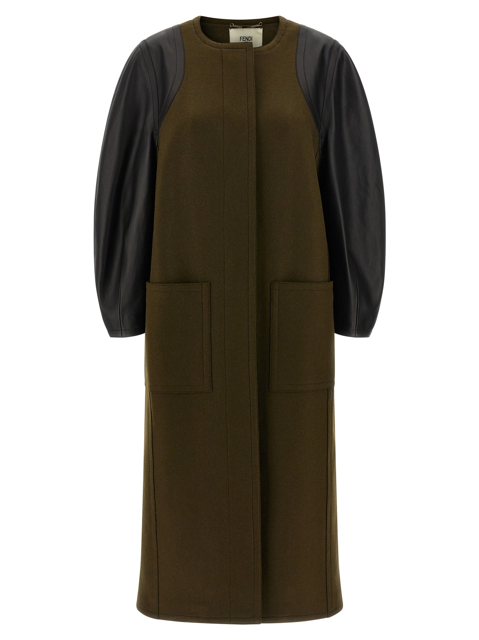 Fendi Bicolor Viscose Coat Fendi