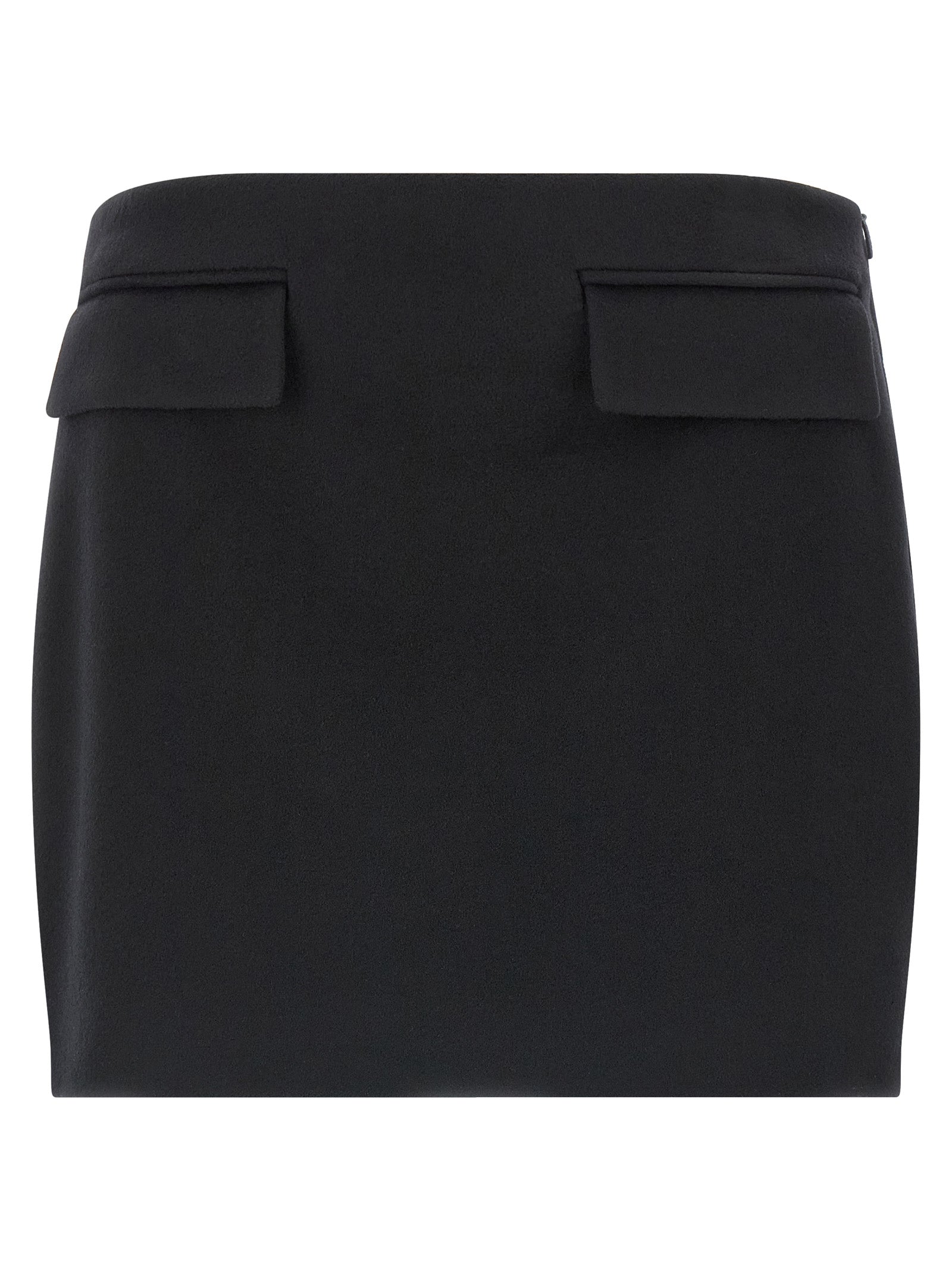 Ferragamo Black Virgin Wool Long Skirt Ferragamo