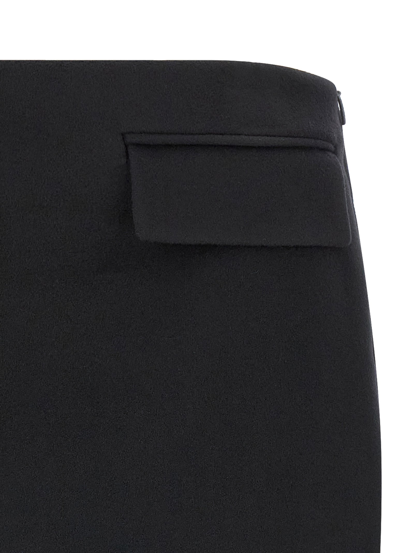 Ferragamo Black Virgin Wool Long Skirt Ferragamo