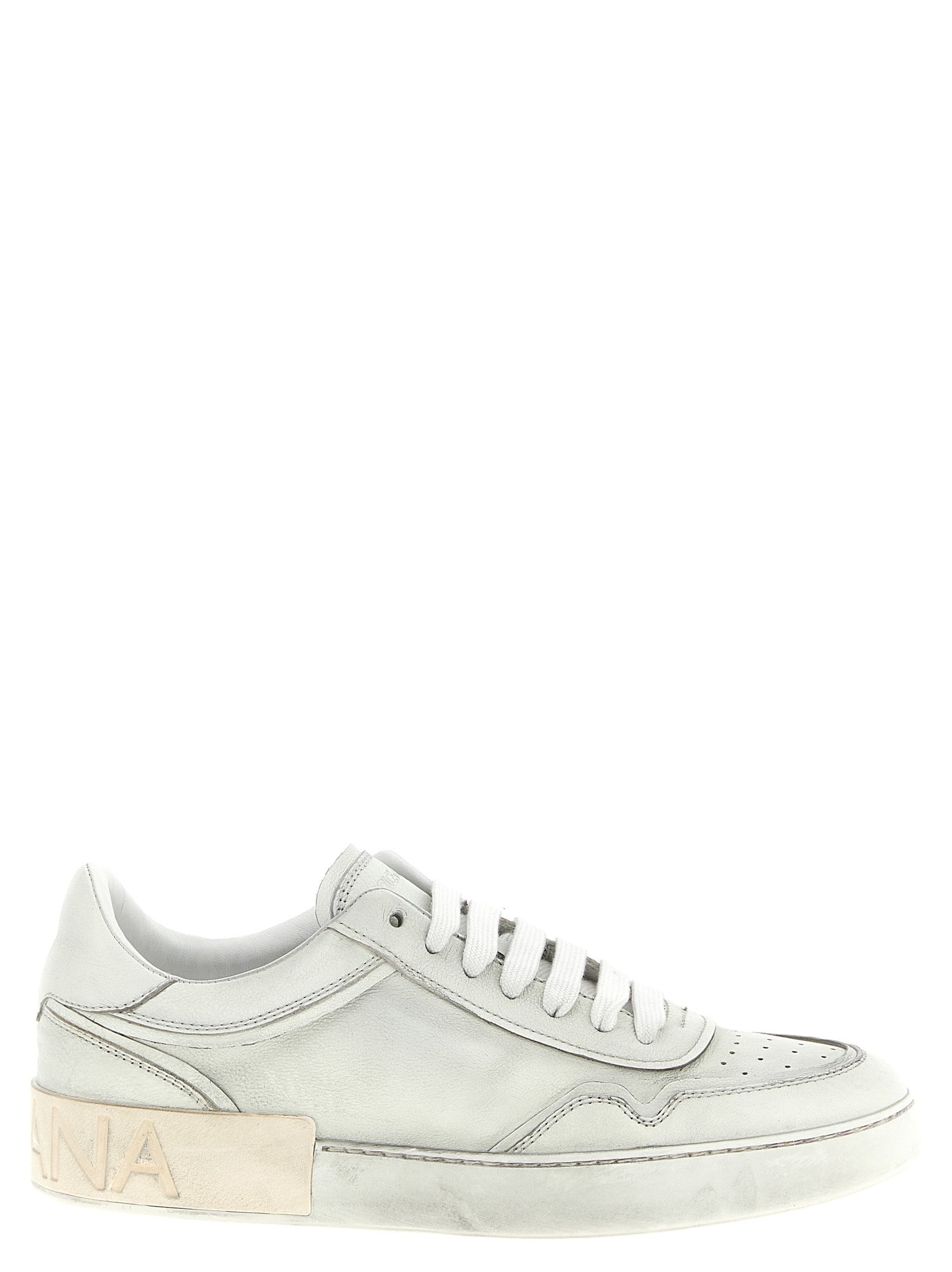 Dolce & Gabbana White Lamb Leather Low Top Sneakers Dolce & Gabbana
