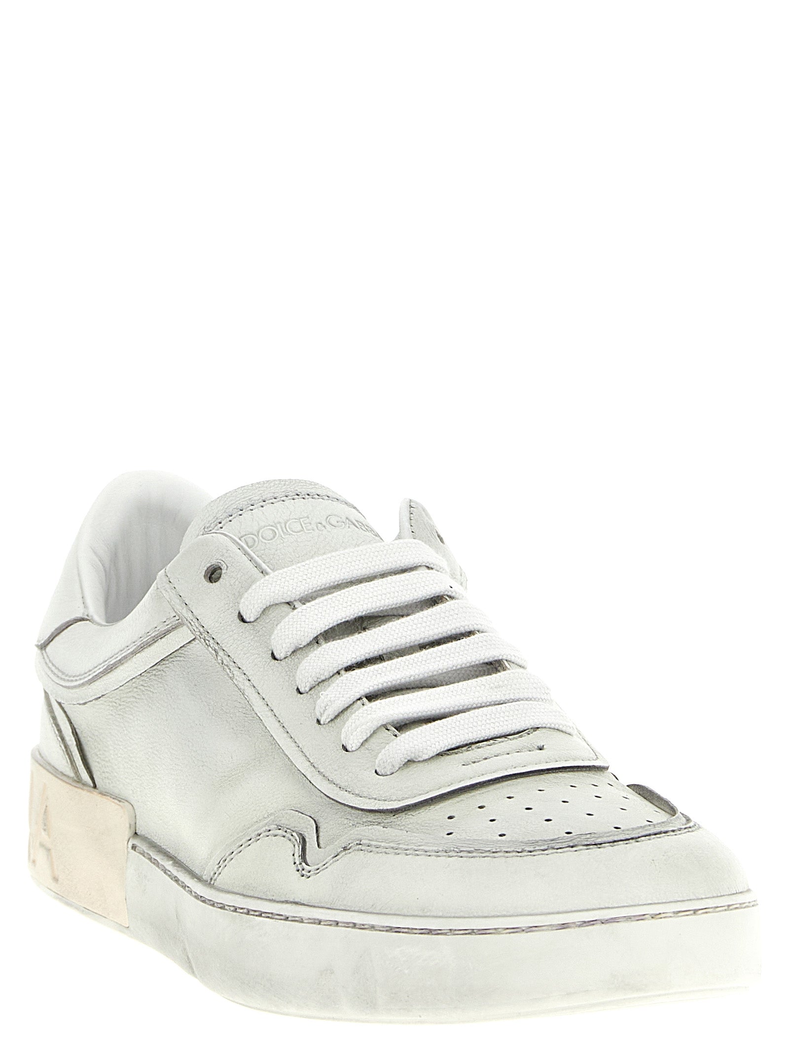 Dolce & Gabbana White Lamb Leather Low Top Sneakers Dolce & Gabbana