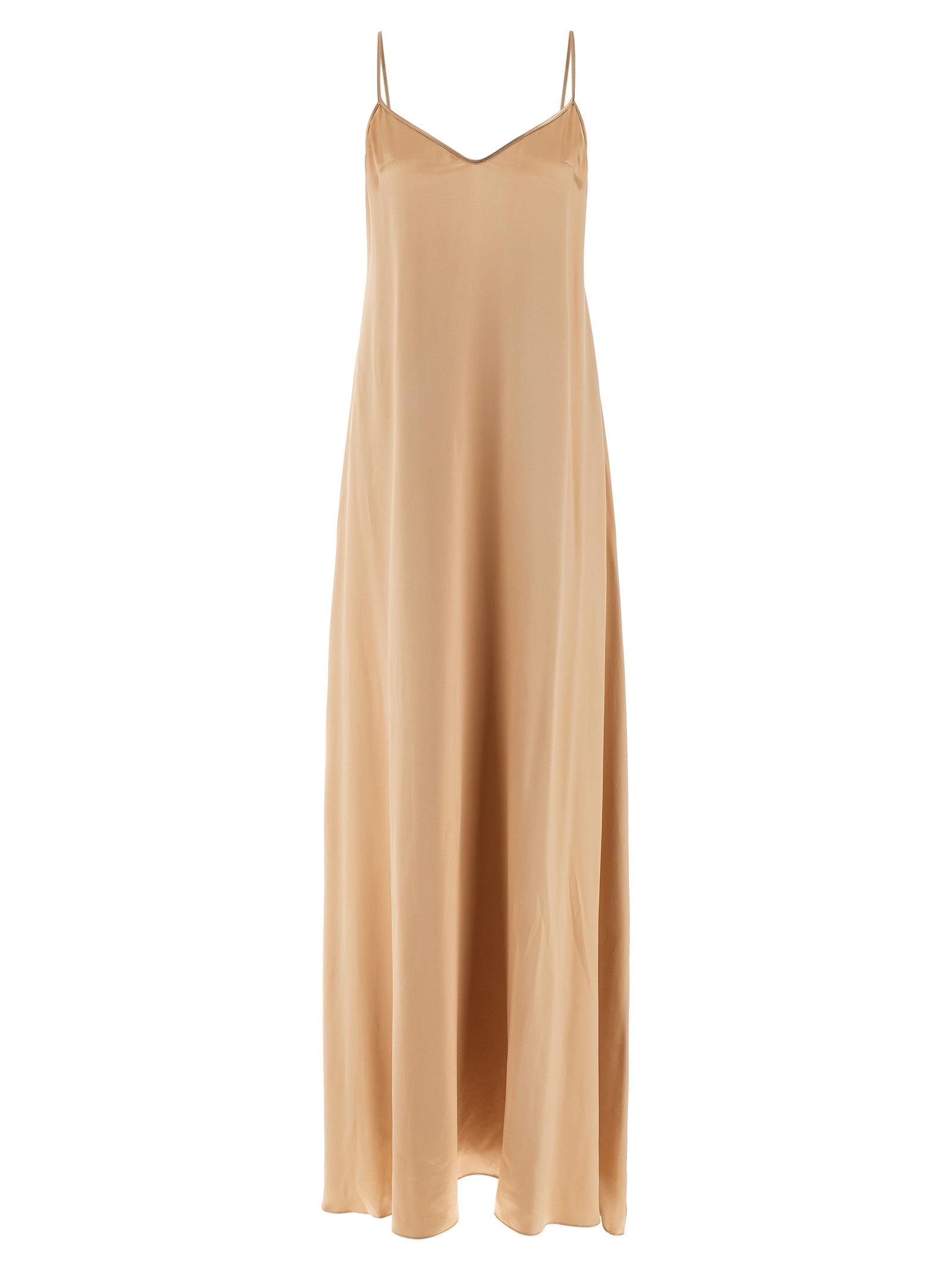 Ferragamo Beige Viscose Long Dress Ferragamo