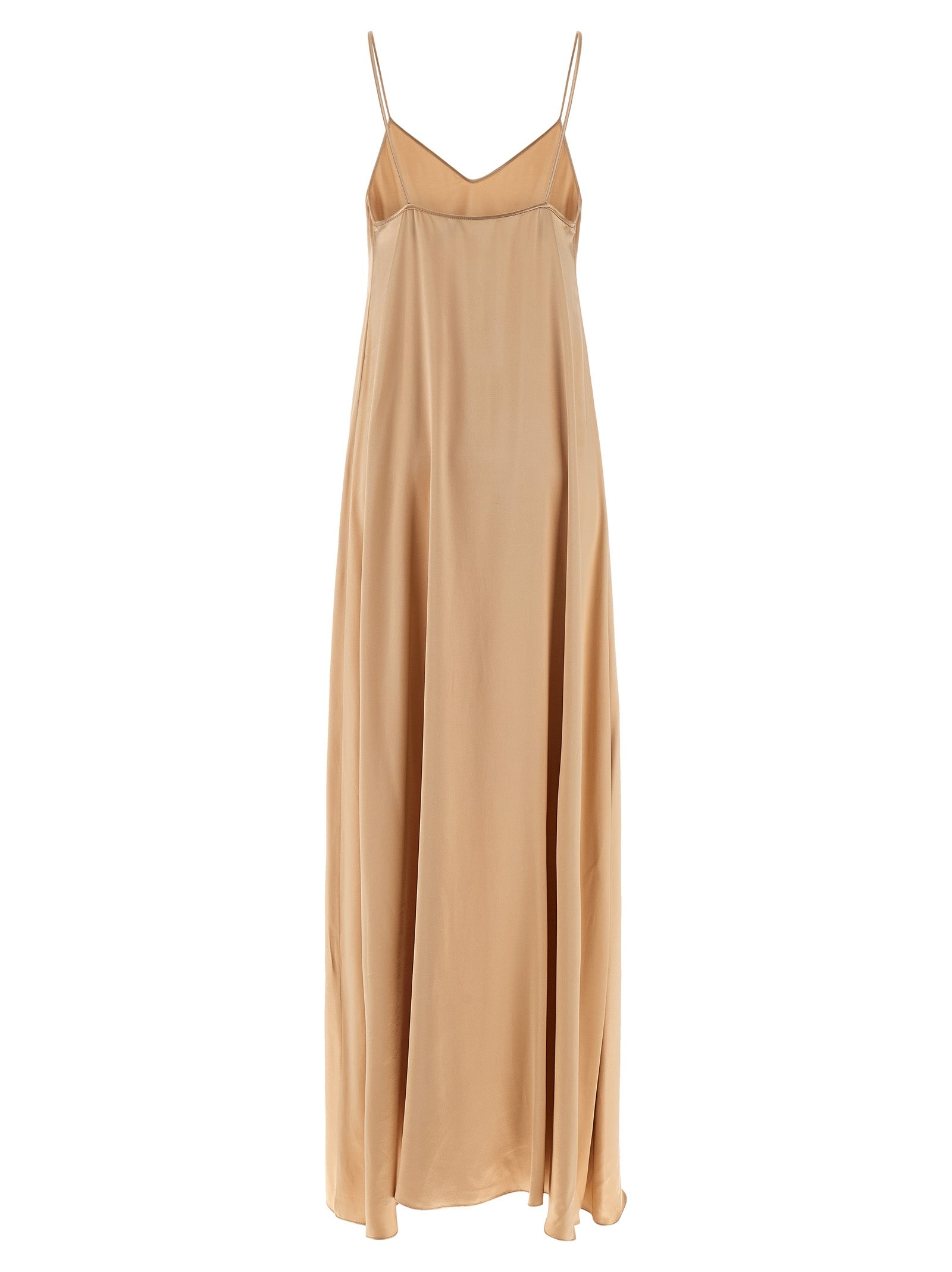 Ferragamo Beige Viscose Long Dress Ferragamo