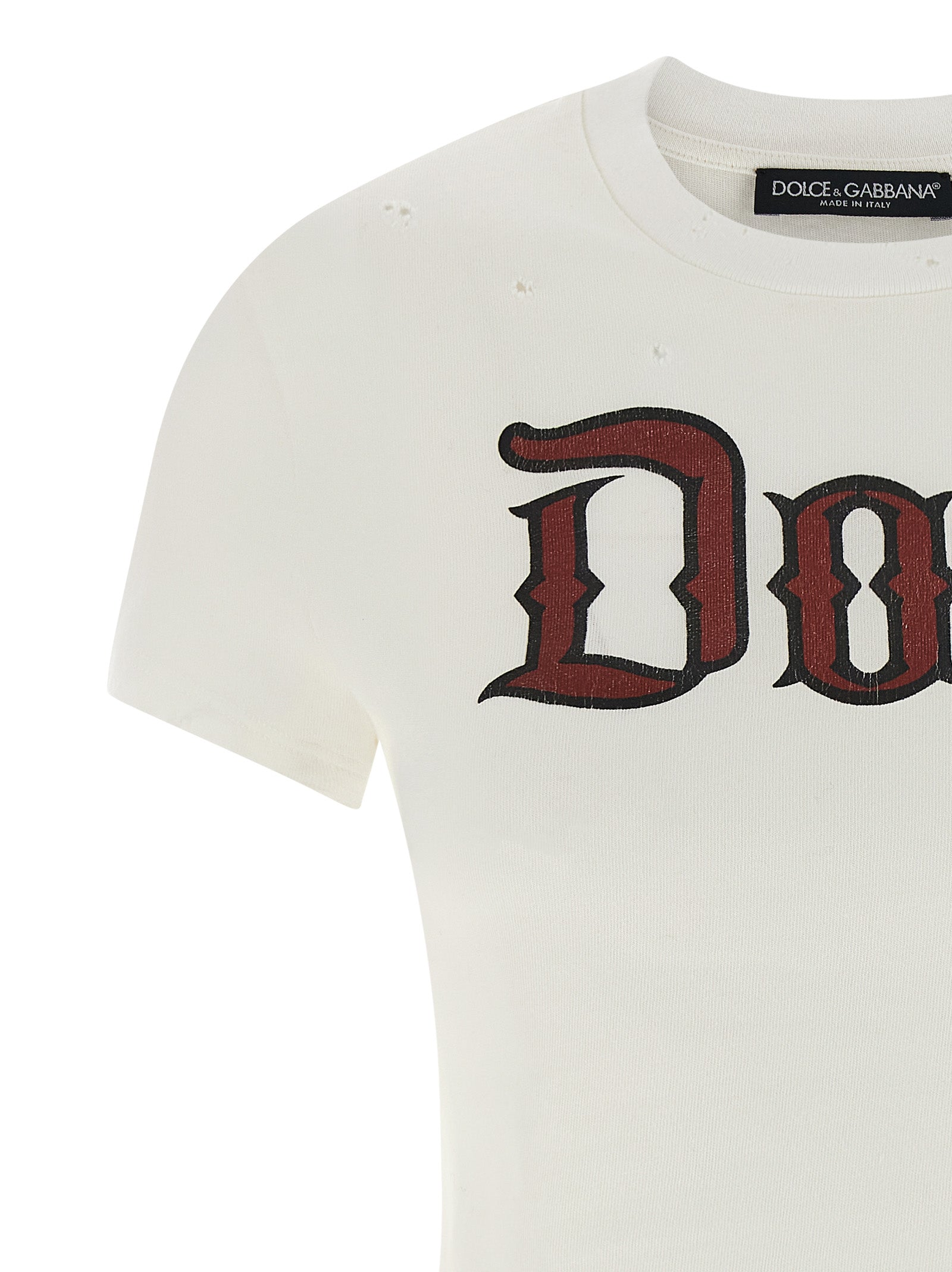 Dolce & Gabbana White Cotton T-Shirt Dolce & Gabbana
