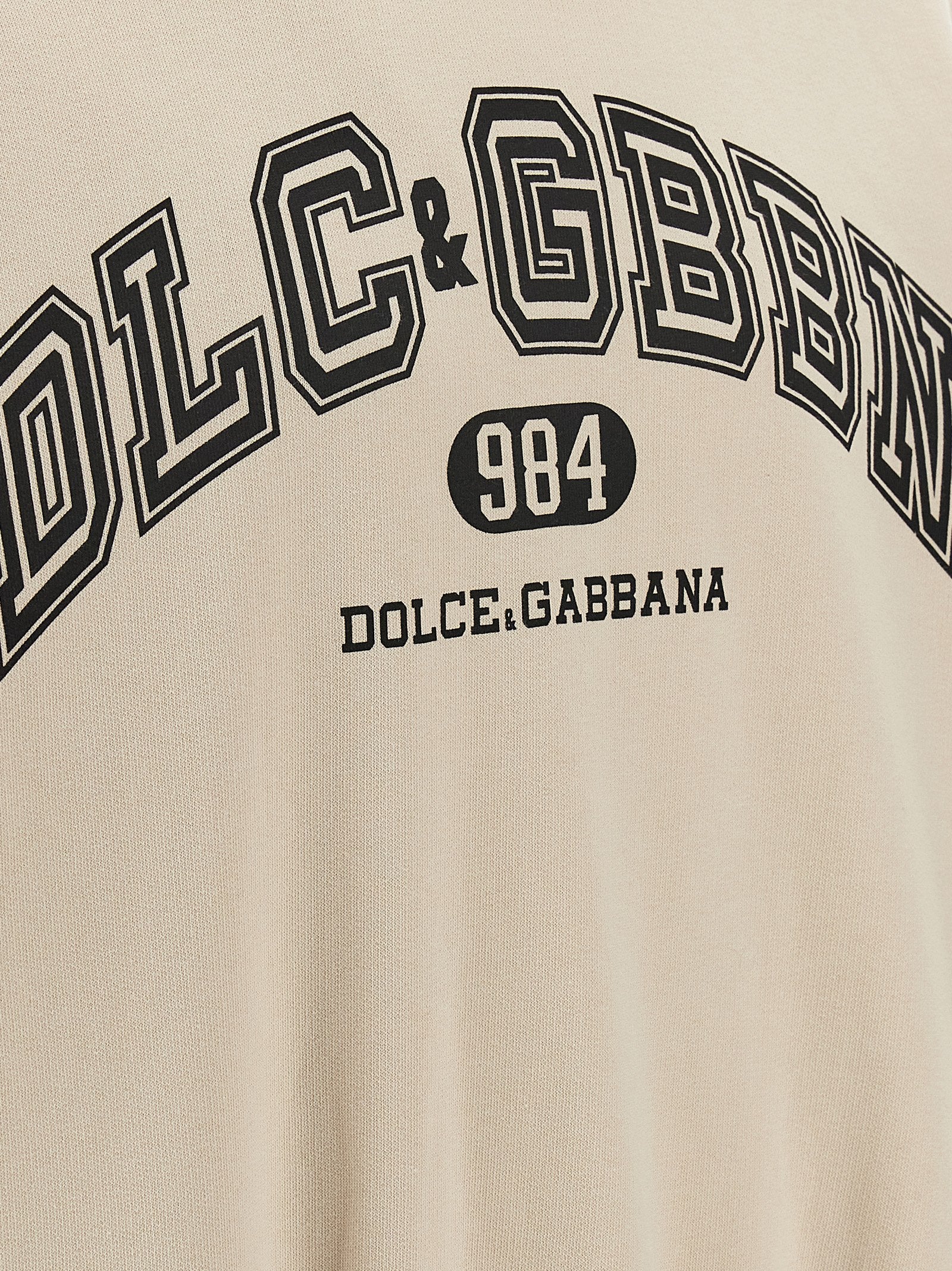 Dolce & Gabbana Beige Cotton Sweatshirt Dolce & Gabbana