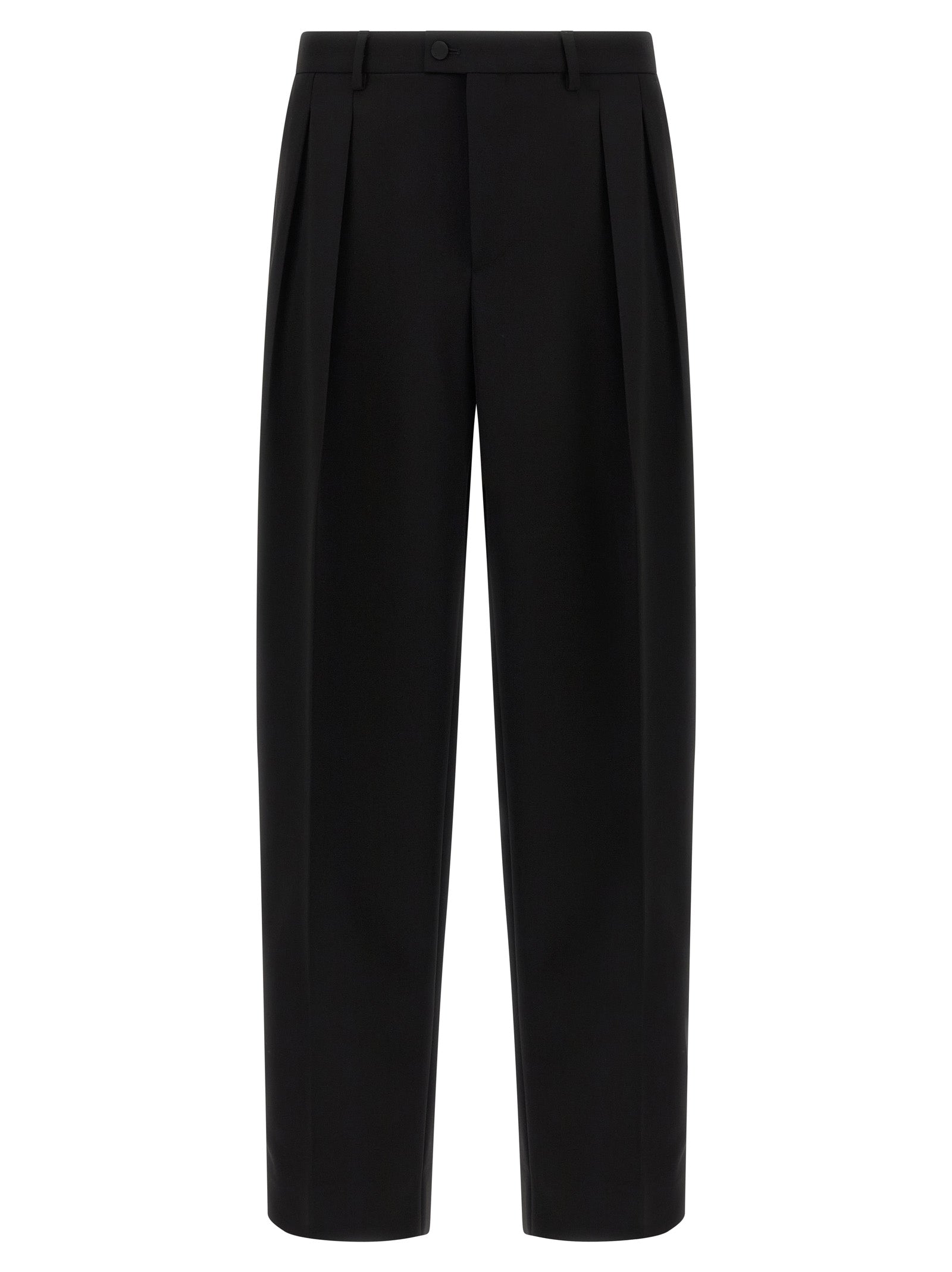 Dolce & Gabbana Black Virgin Wool Dress Pants Dolce & Gabbana