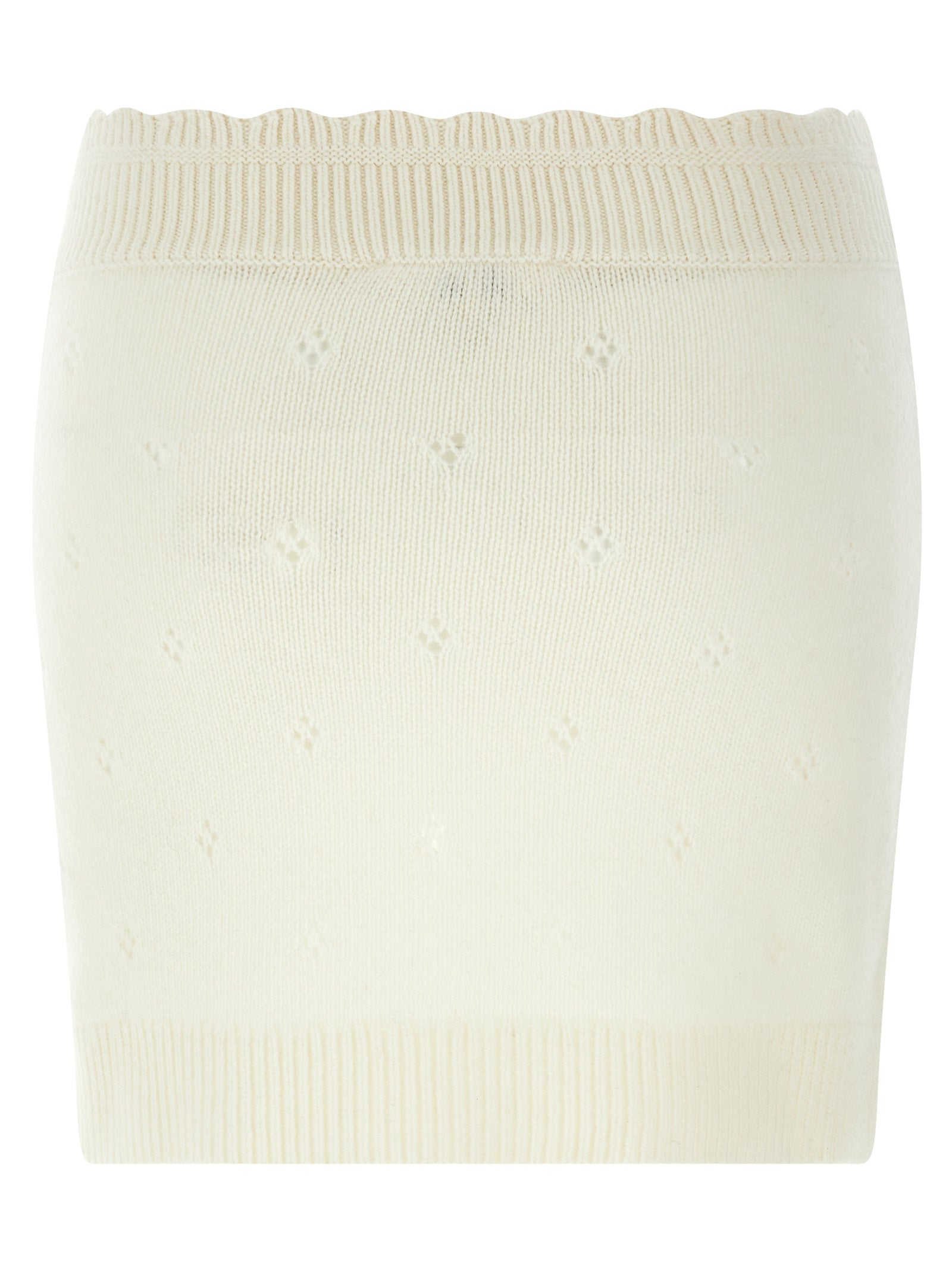 Chloé White Wool Long Skirt Chloé