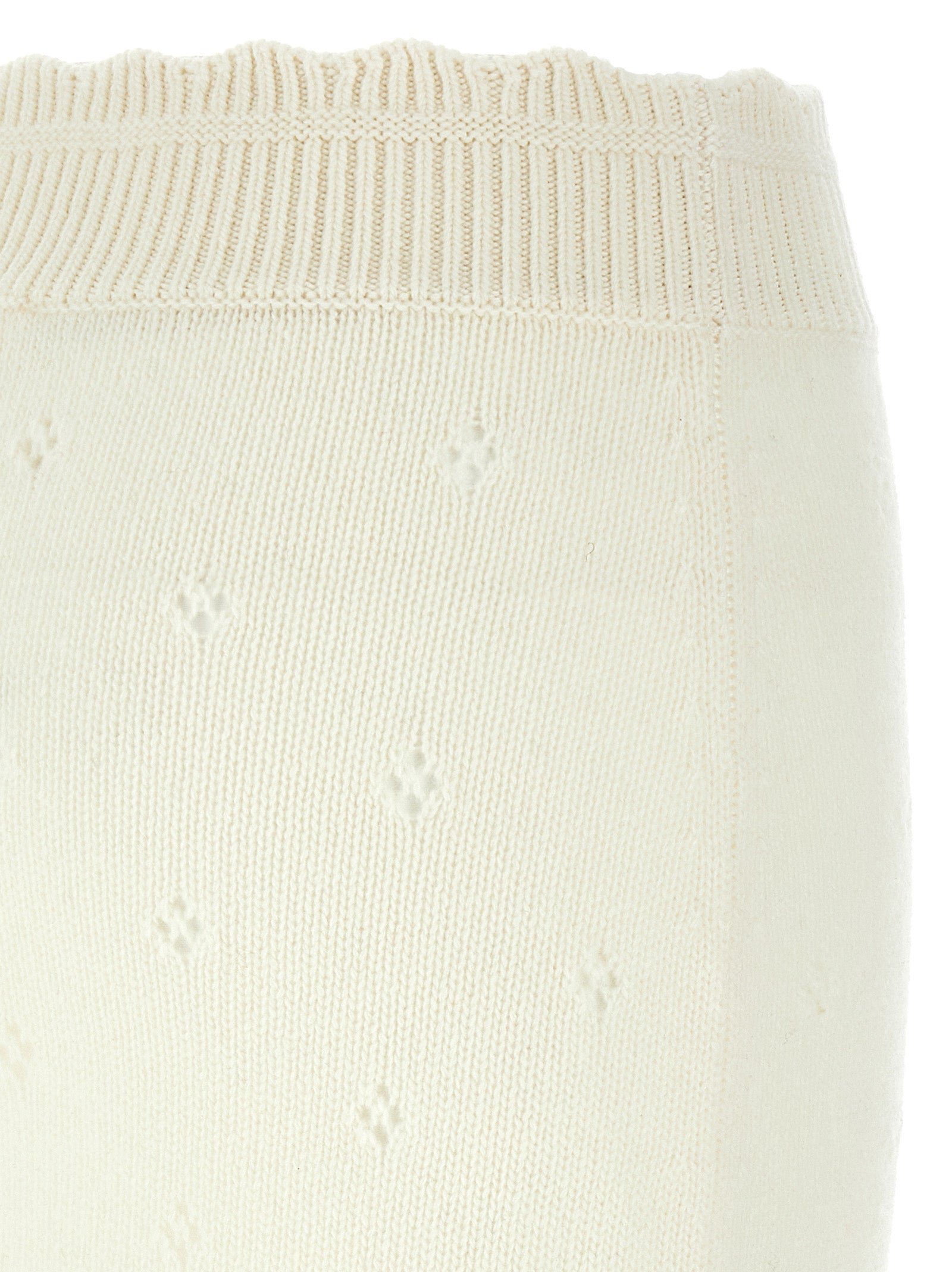 Chloé White Wool Long Skirt Chloé