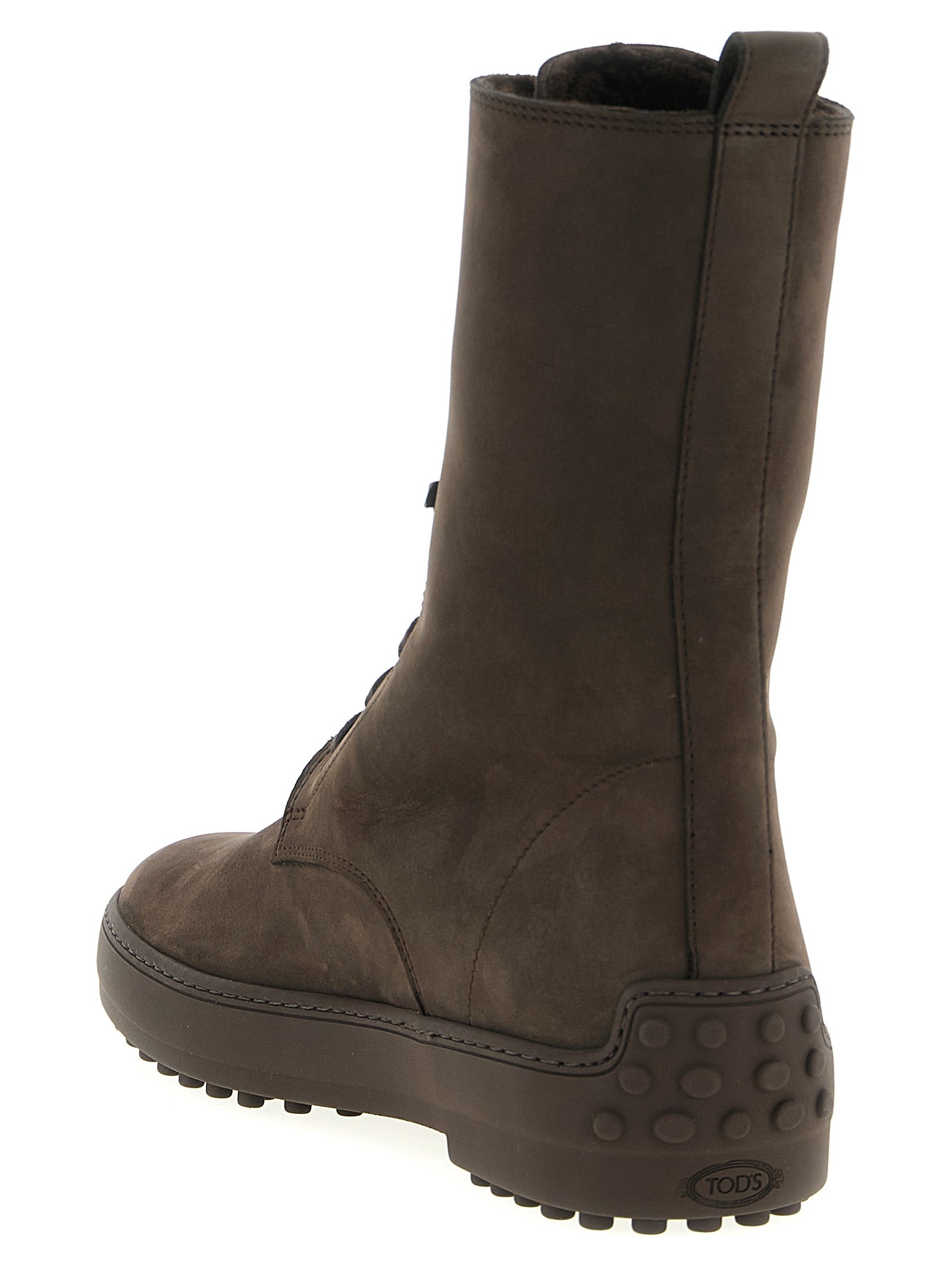 Tod's Brown Calfskin Ankle Boots Tod's