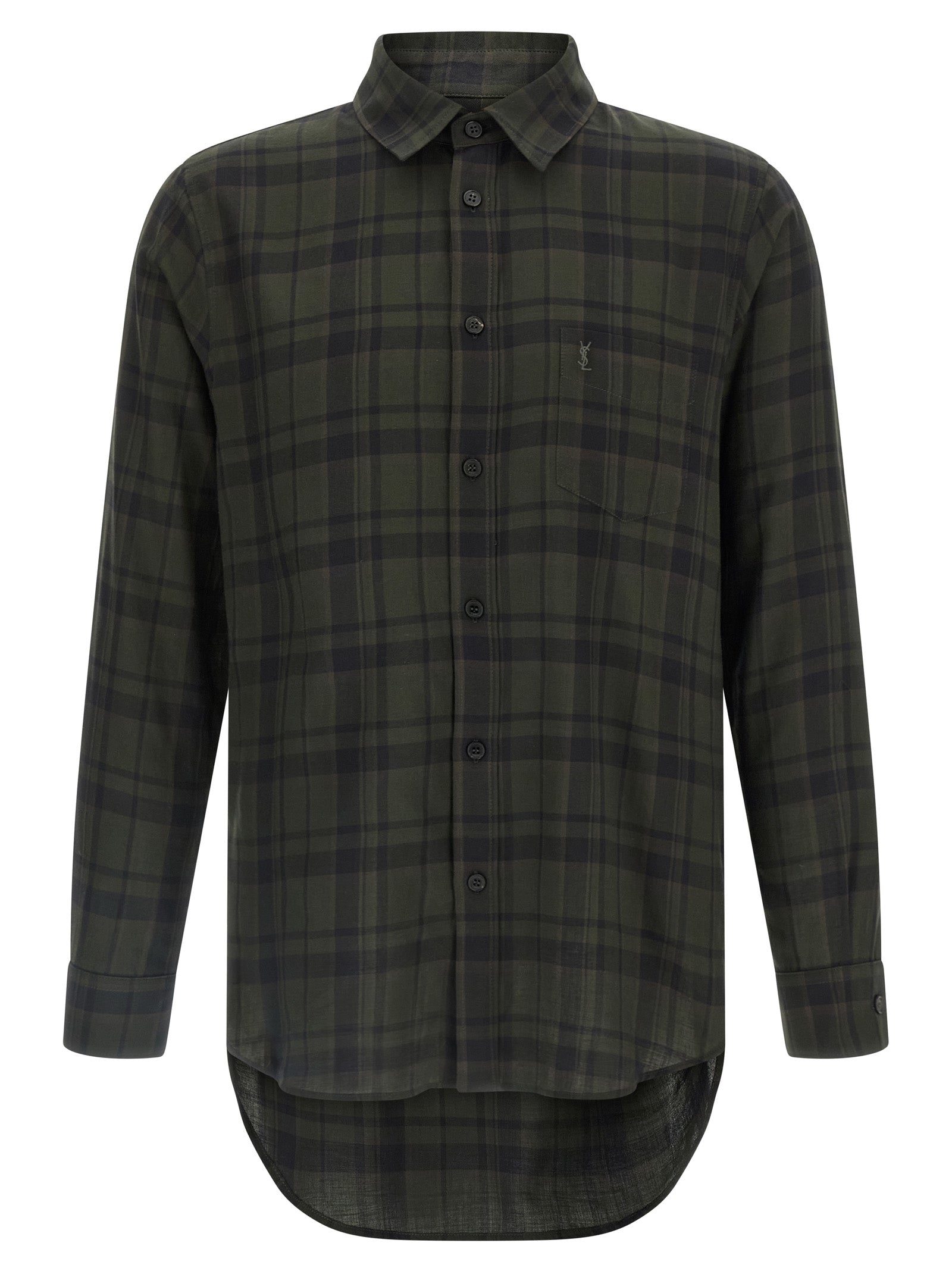 Saint Laurent Bicolor Cotton Blouse Saint Laurent
