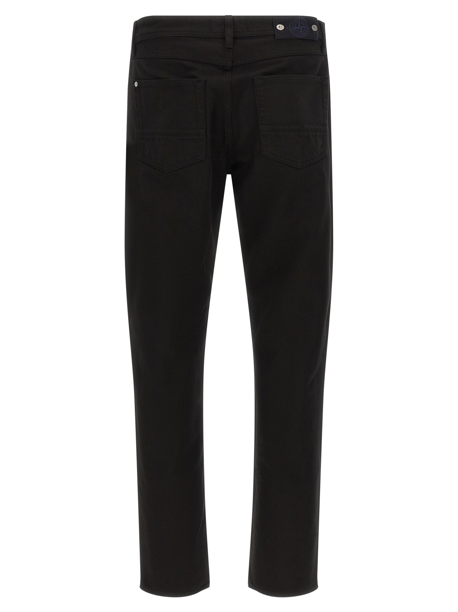 Stone Island Black Cotton Straight-Leg Jeans Stone Island