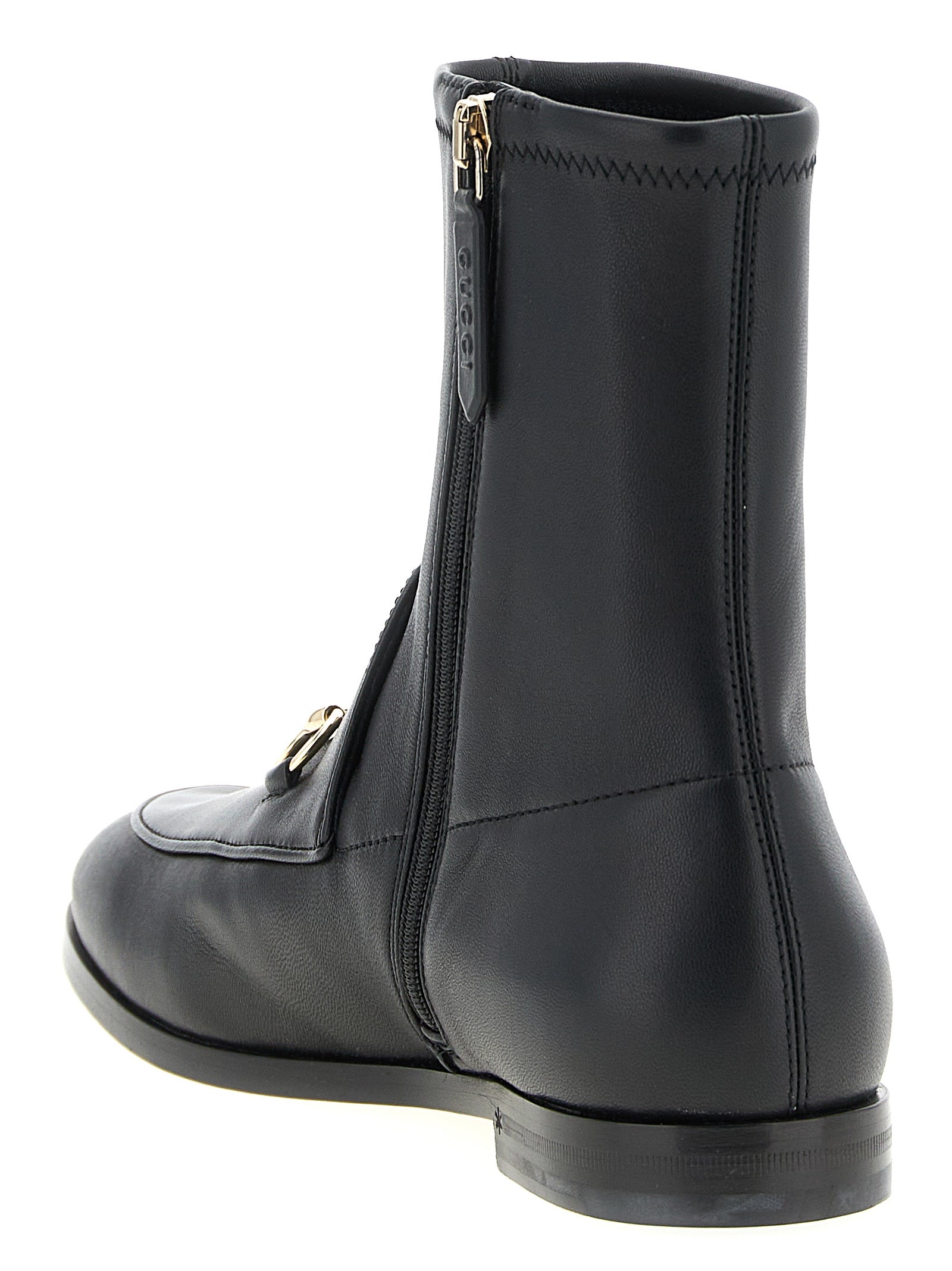 Gucci Black Lamb Leather Ankle Boots Gucci