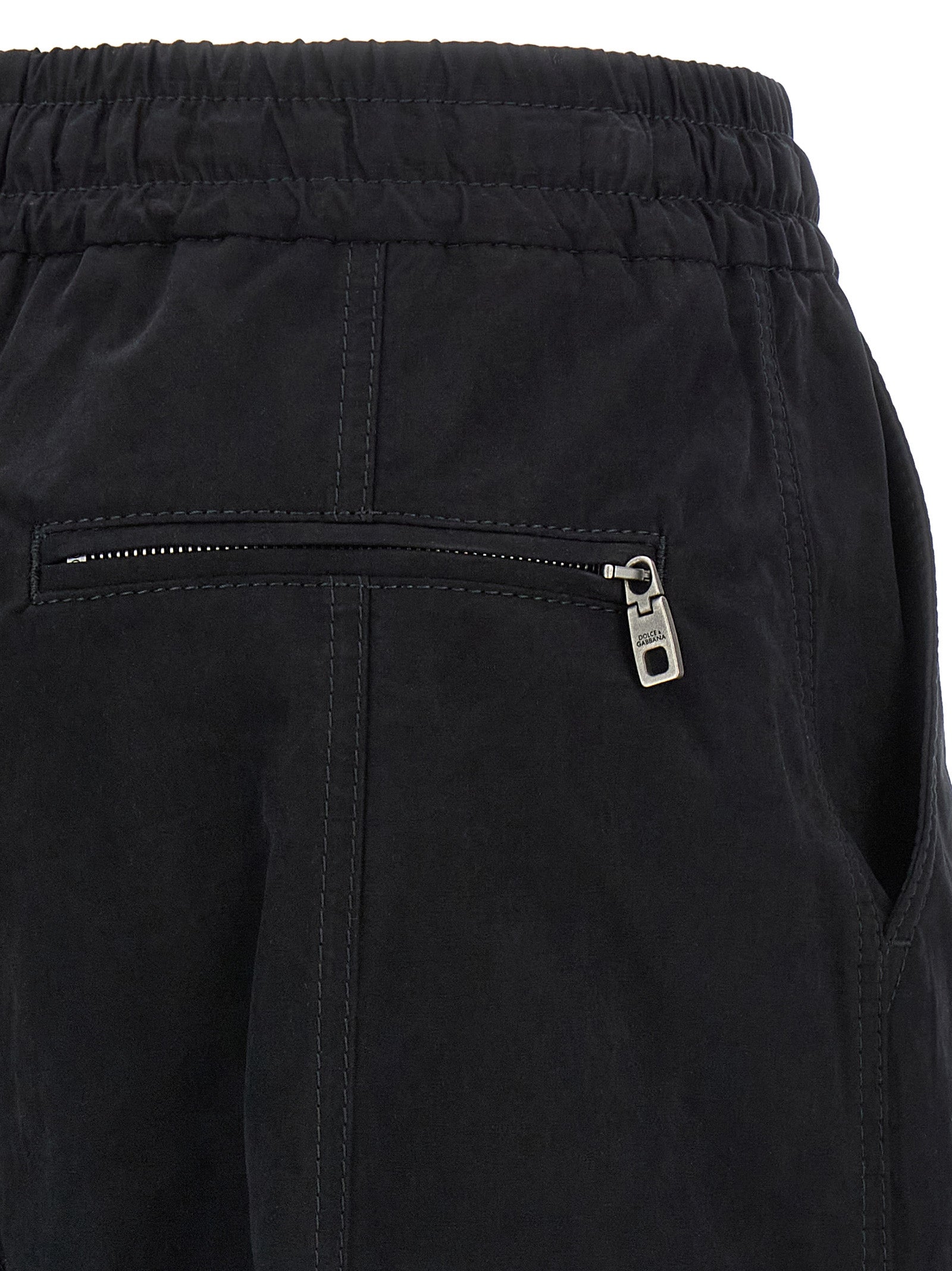 Dolce & Gabbana Black Cotton Cargo Pants Dolce & Gabbana
