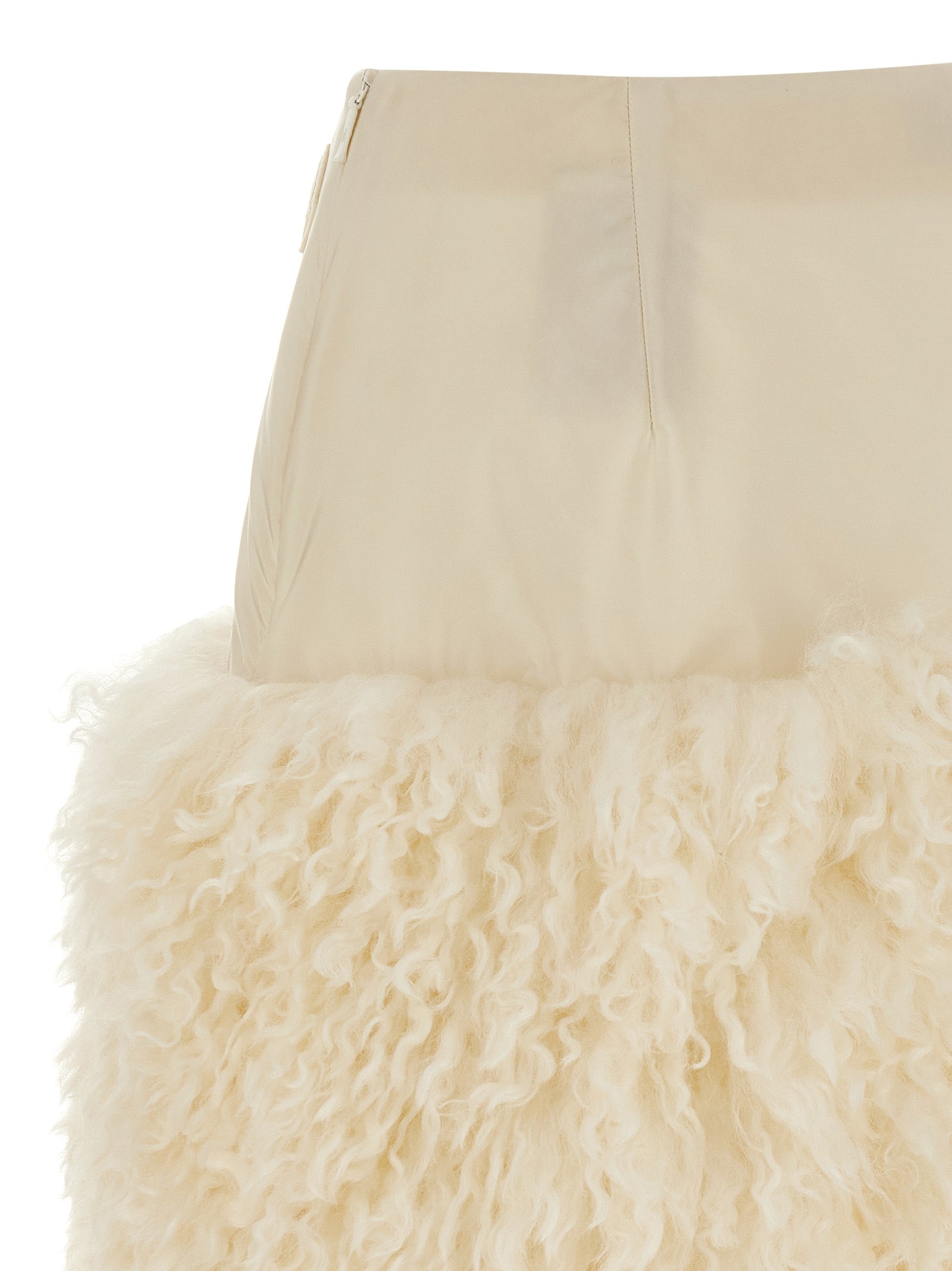 Moncler White Polyamide Long Skirt Moncler
