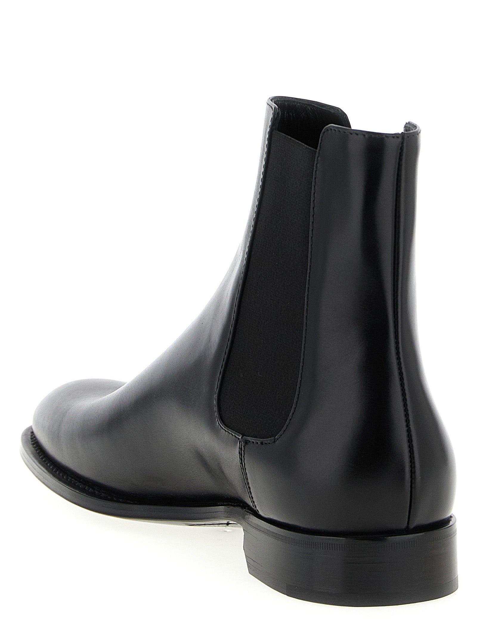 Saint Laurent Black Calfskin Chelsea Boots Saint Laurent