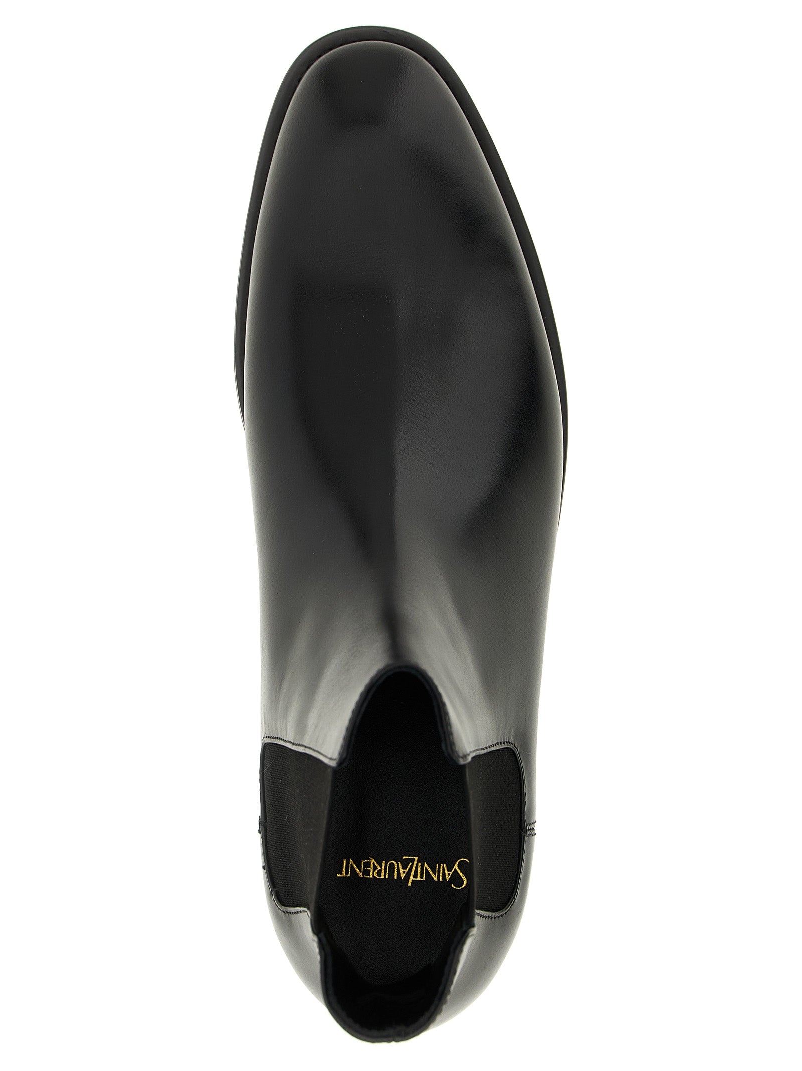 Saint Laurent Black Calfskin Chelsea Boots Saint Laurent