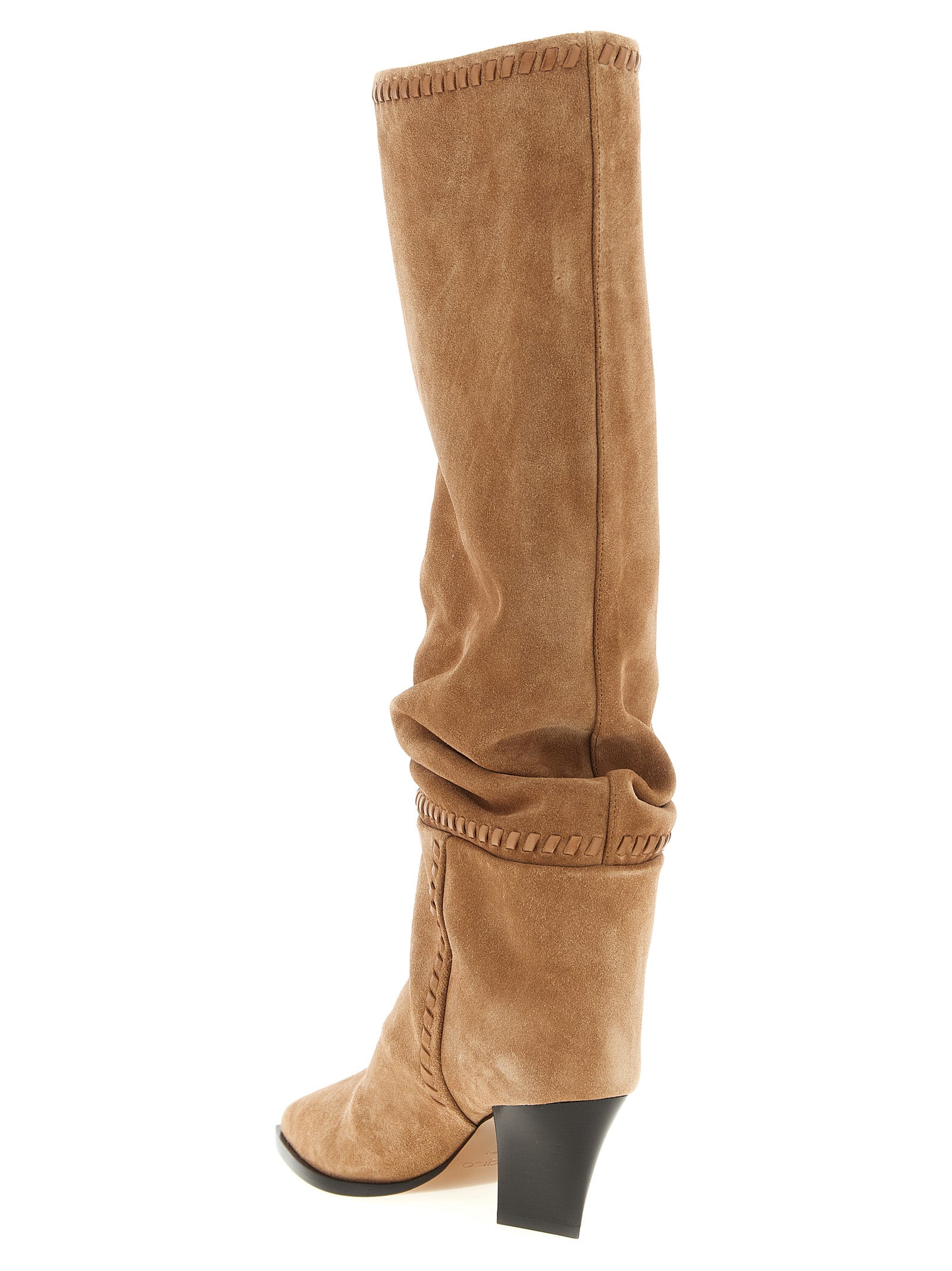 Jimmy Choo Beige Leather Over The Knee Jimmy Choo