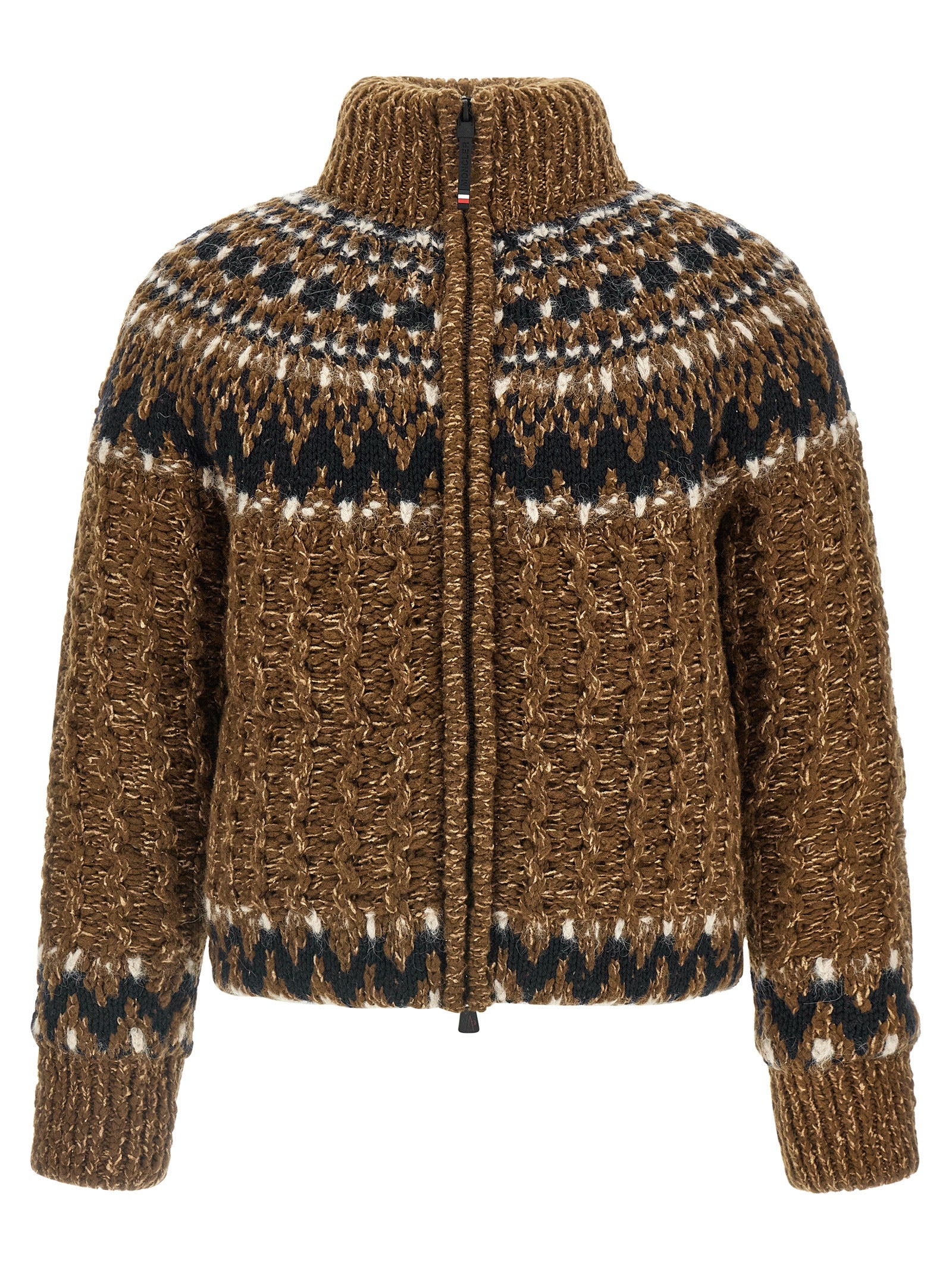 Moncler Grenoble Brown Wool Full-Length Jacket Moncler Grenoble