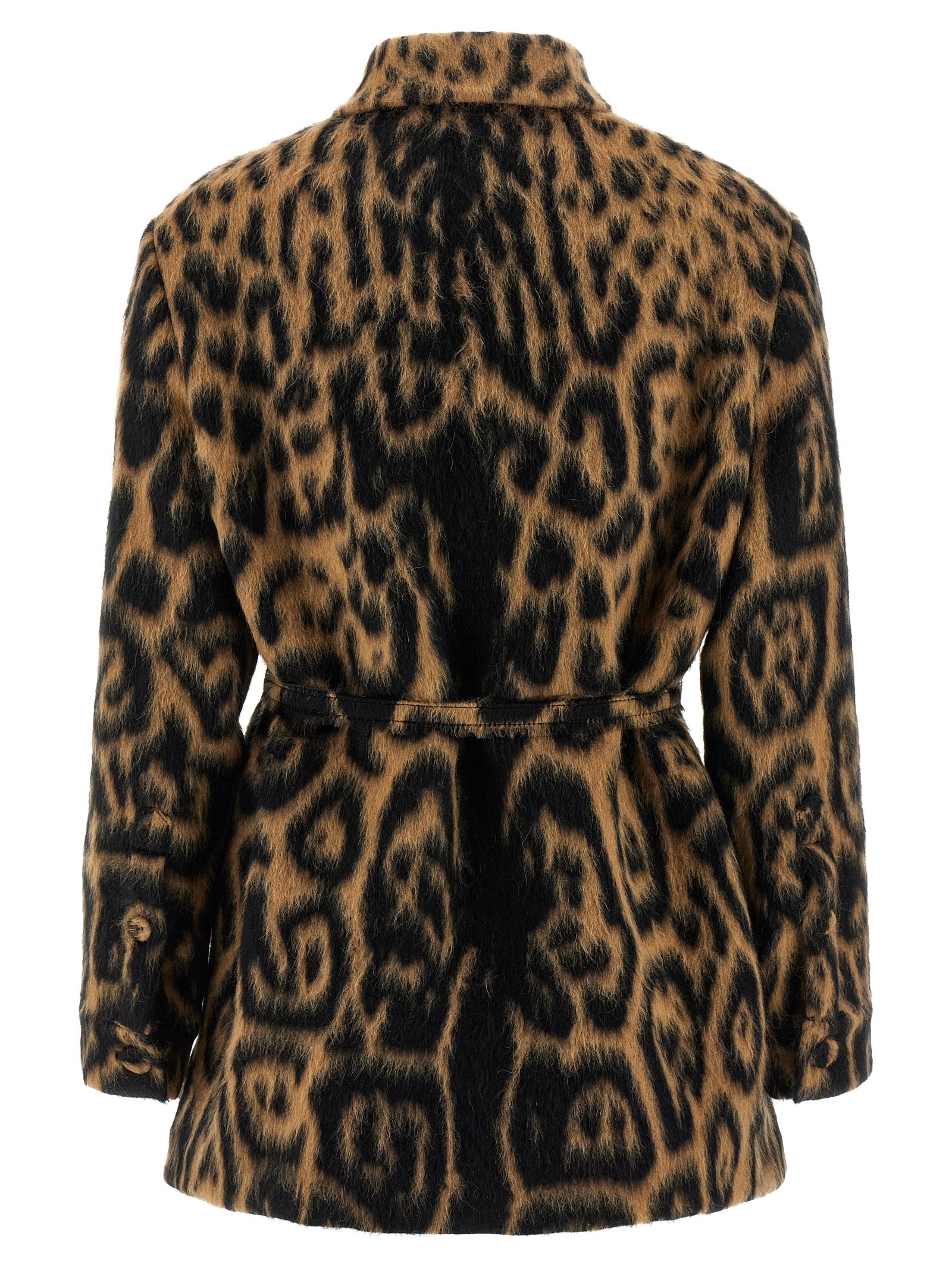 Fendi Beige Virgin Wool Coat Fendi