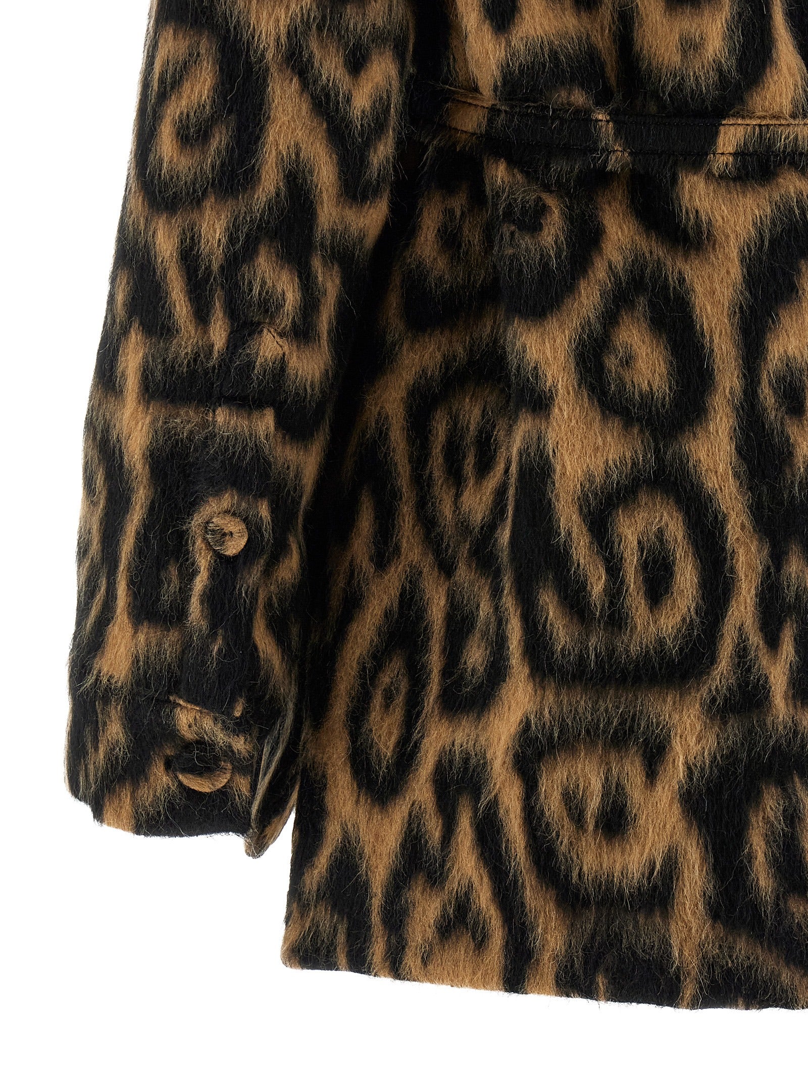 Fendi Beige Virgin Wool Coat Fendi