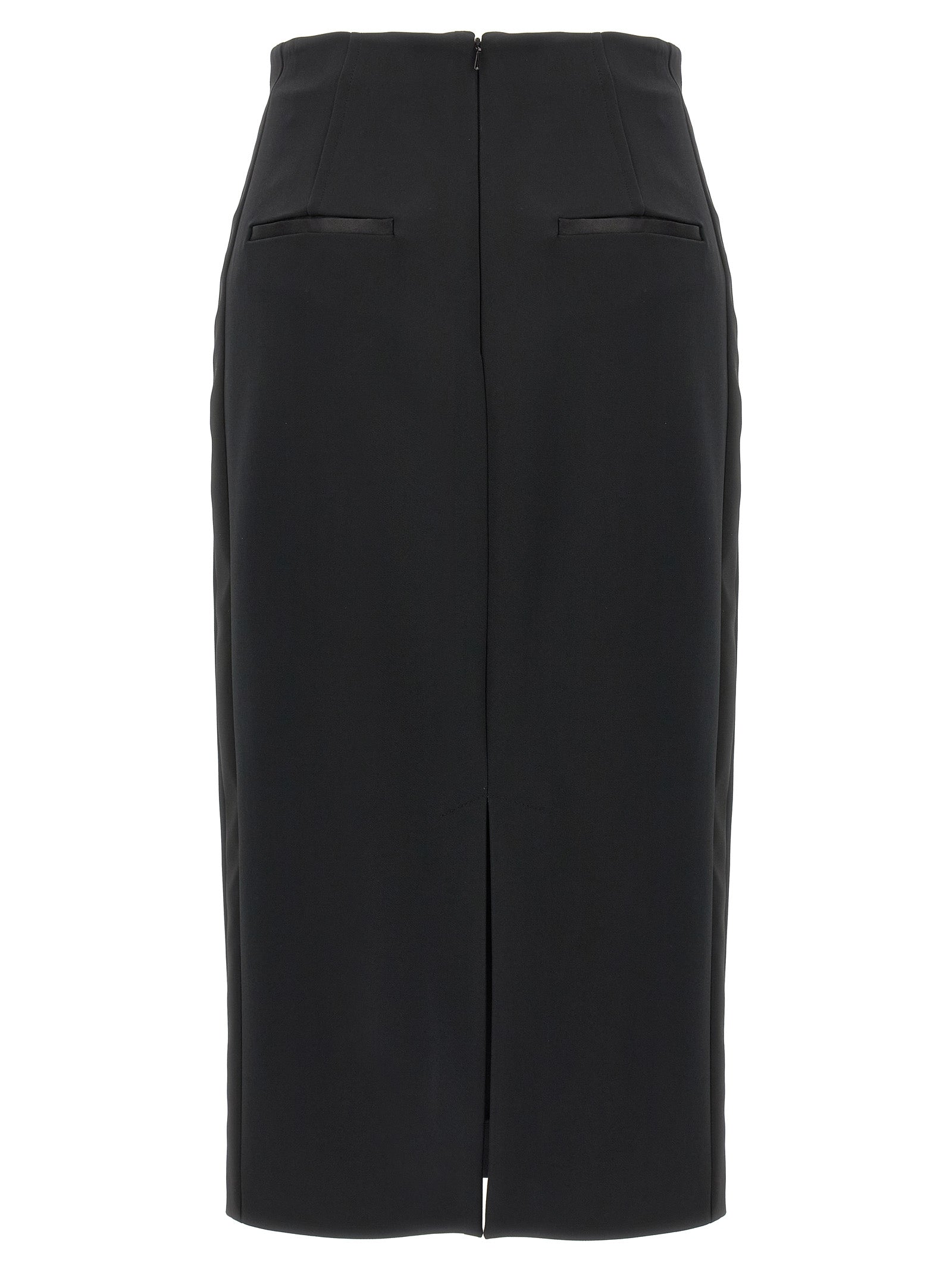 Max Mara Black Viscose Midi Skirt Max Mara