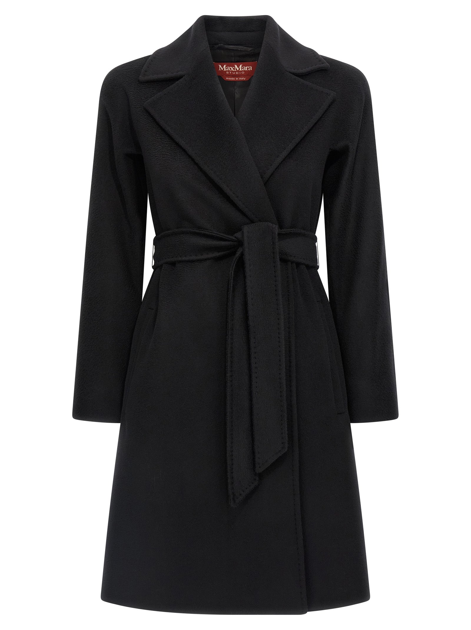 Max Mara Black Virgin Wool Coat Max Mara