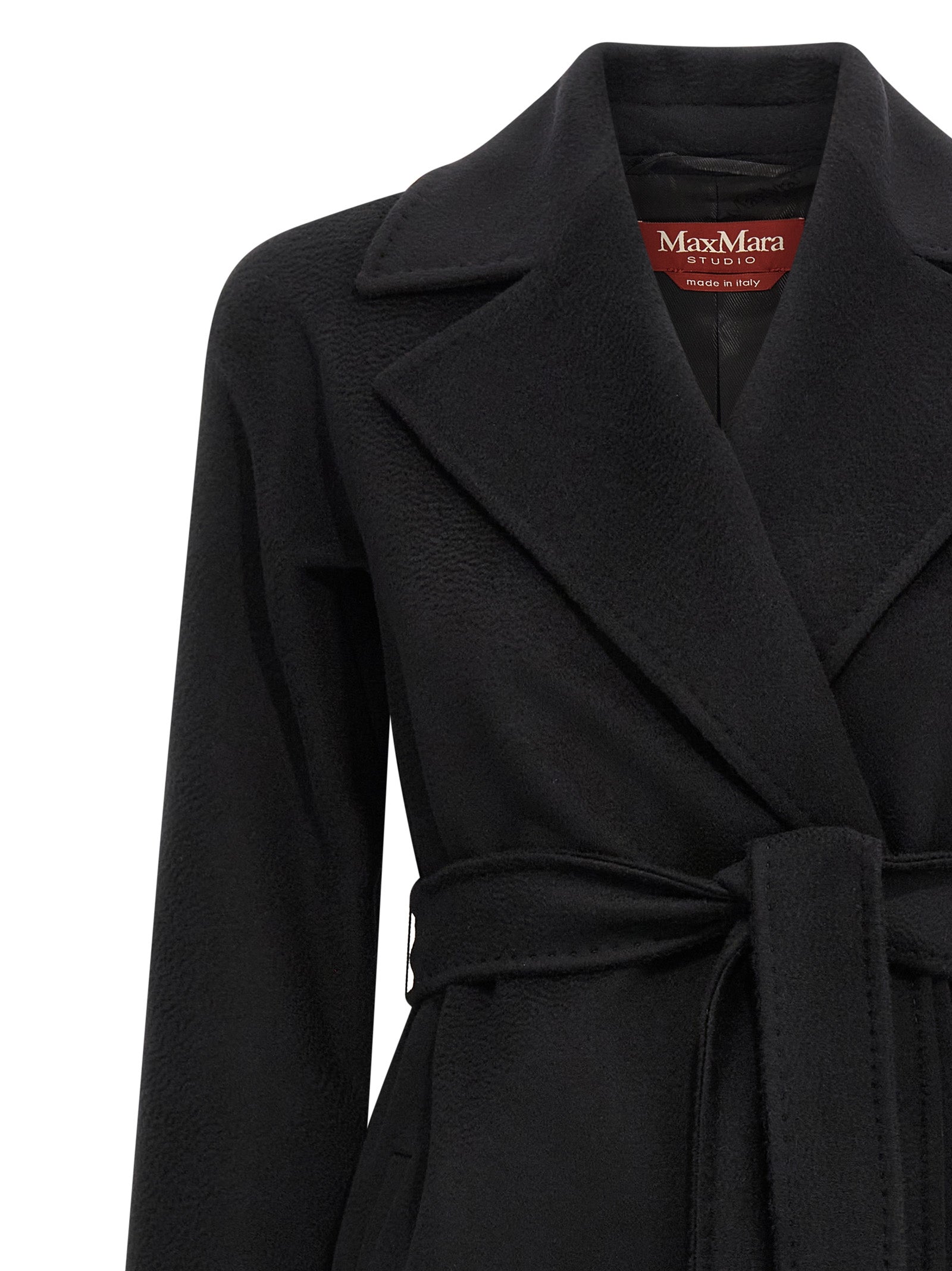 Max Mara Black Virgin Wool Coat Max Mara