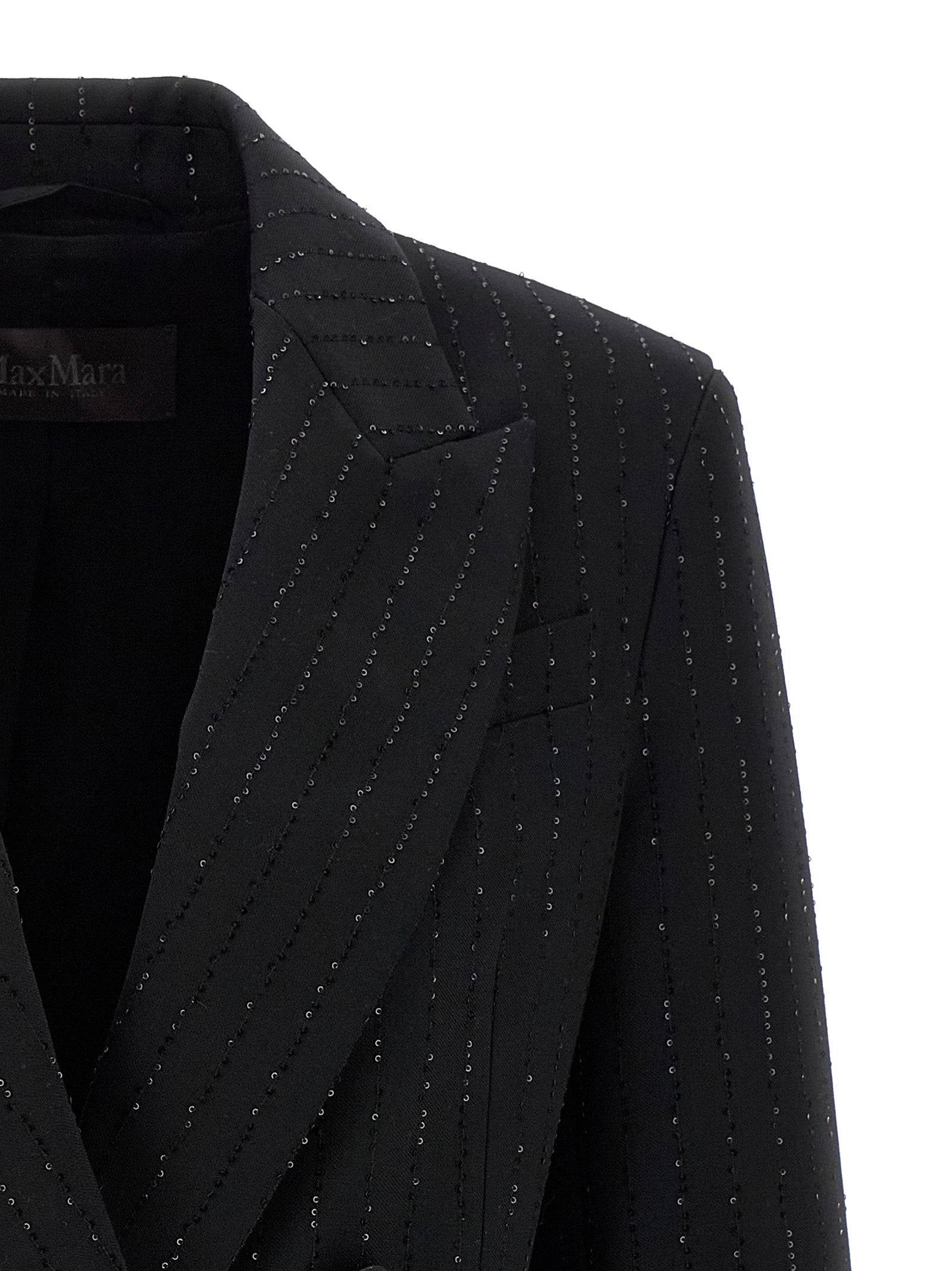 Max Mara Black Virgin Wool Blazer Max Mara