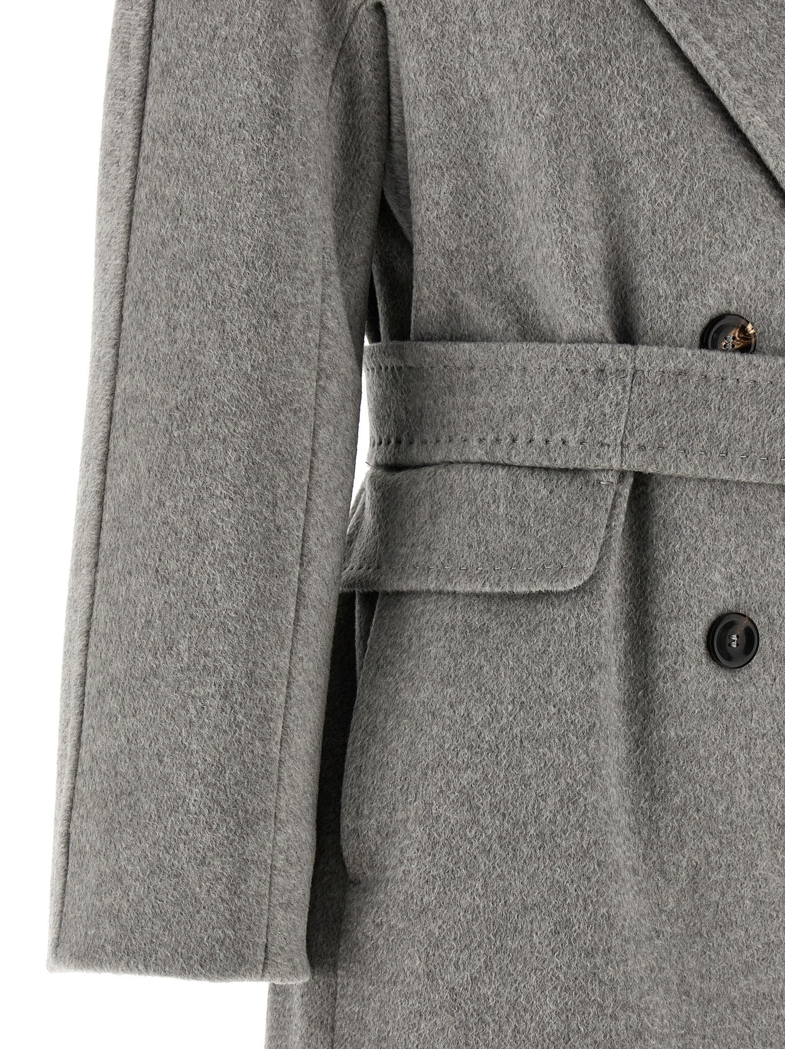 Max Mara Gray Cashmere Coat Max Mara